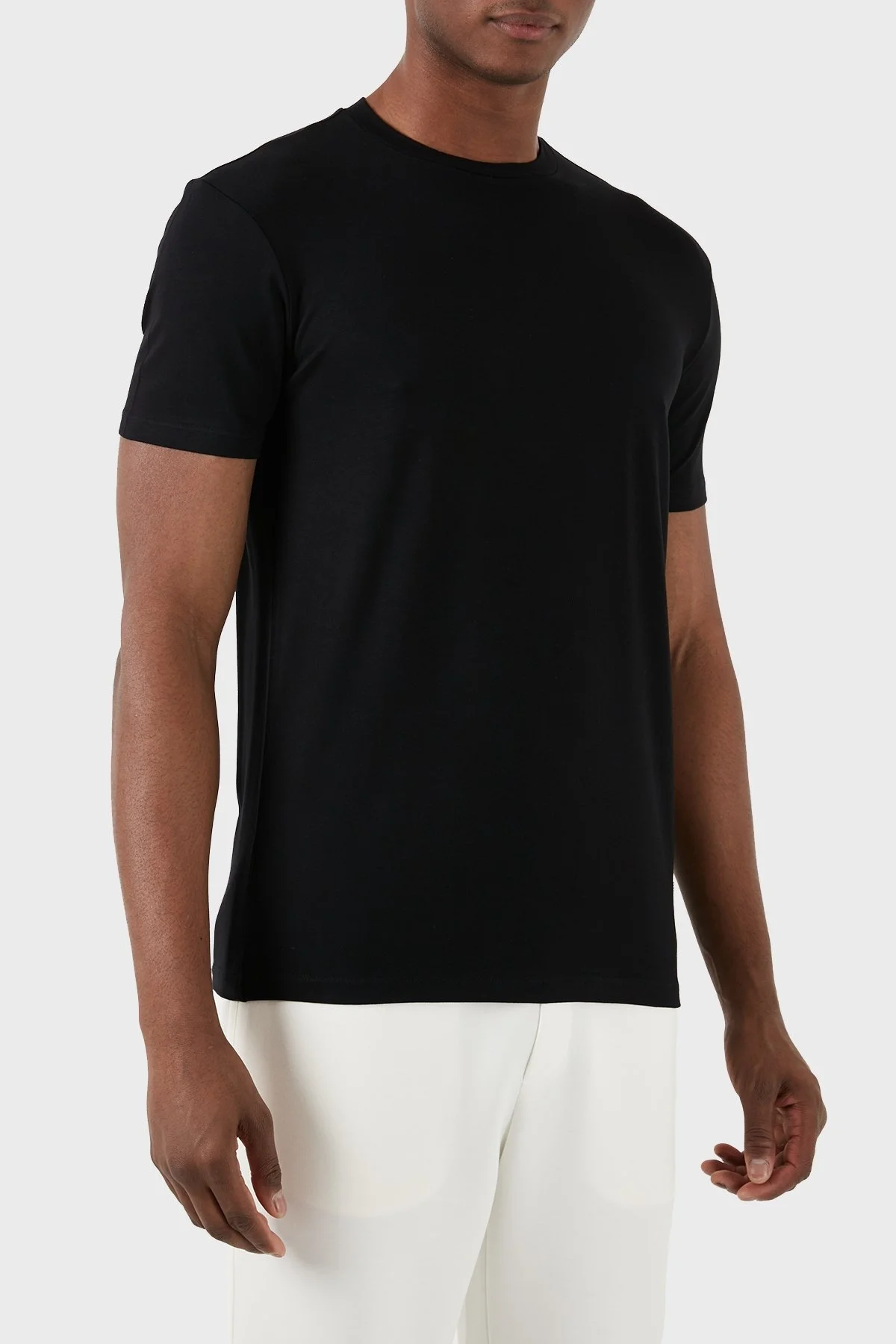 Emporio Armani Bisiklet Yaka Regular Fit Streç Erkek T Shirt 8N1TF0 1JCDZ 0999 SİYAH - 5