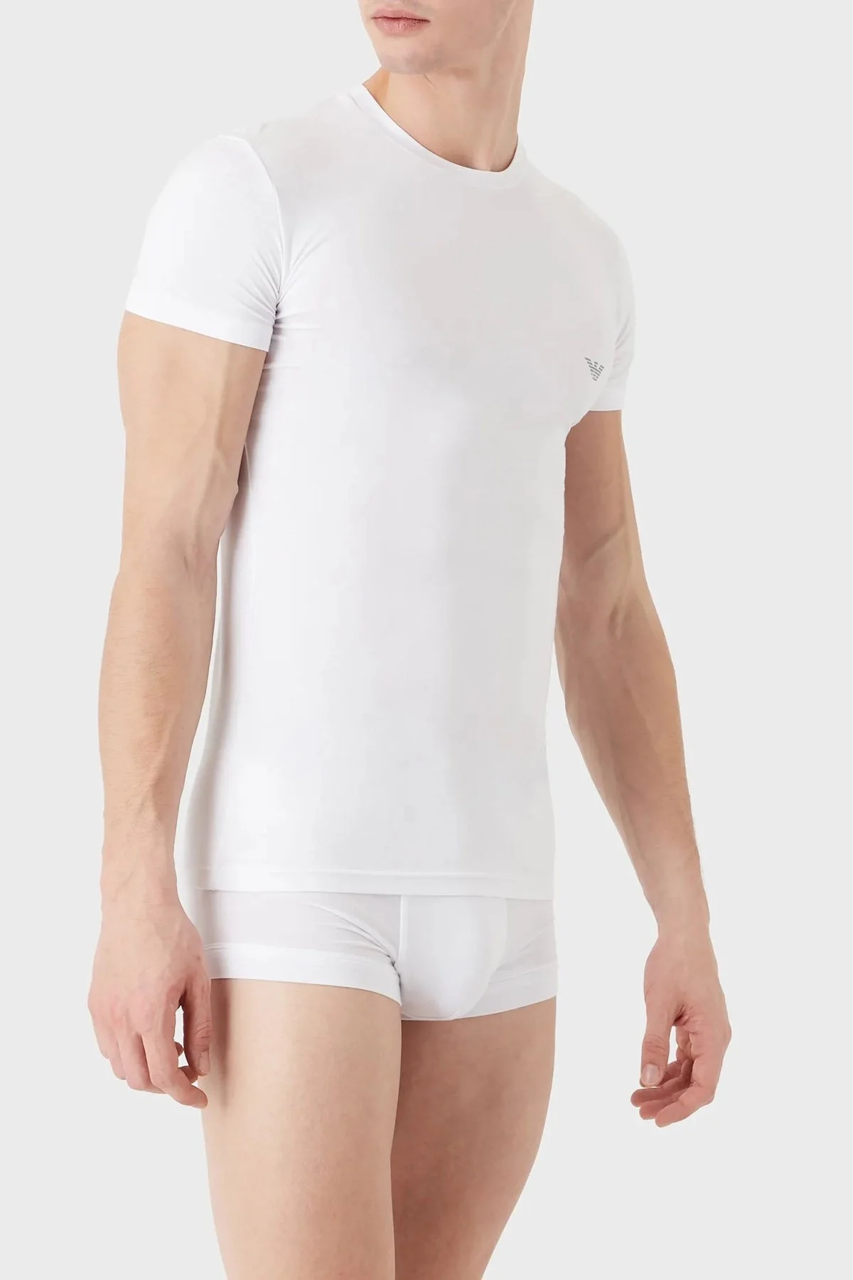 Emporio Armani Bisiklet Yaka Slim Fit Erkek T Shirt 111035 3R511 00010 BEYAZ - 1