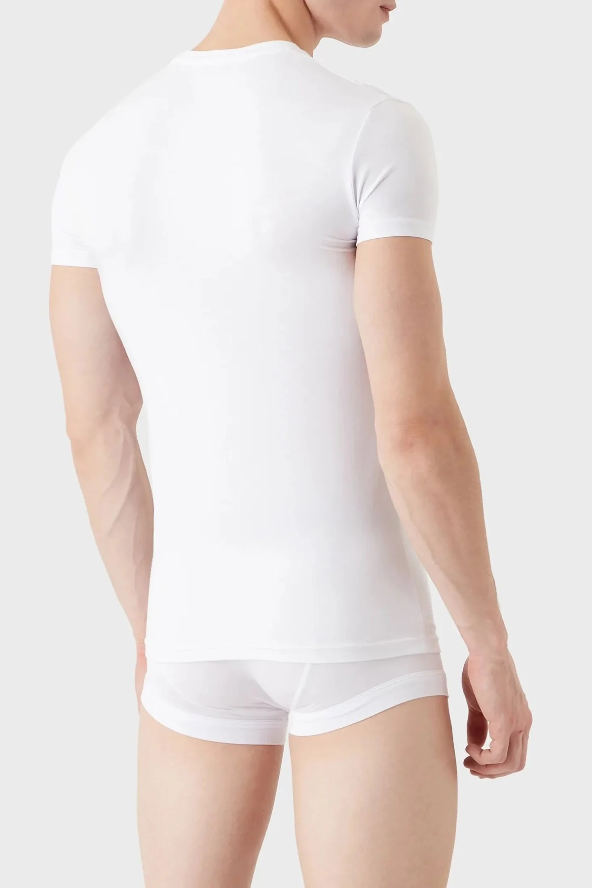 Emporio Armani Bisiklet Yaka Slim Fit Erkek T Shirt 111035 3R511 00010 BEYAZ - 2