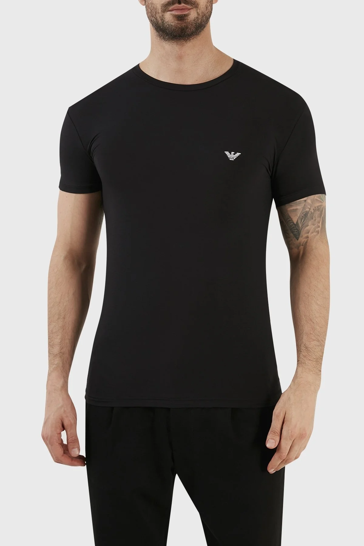 Emporio Armani Bisiklet Yaka Slim Fit Erkek T Shirt 111035 3R511 00020 SİYAH - 1