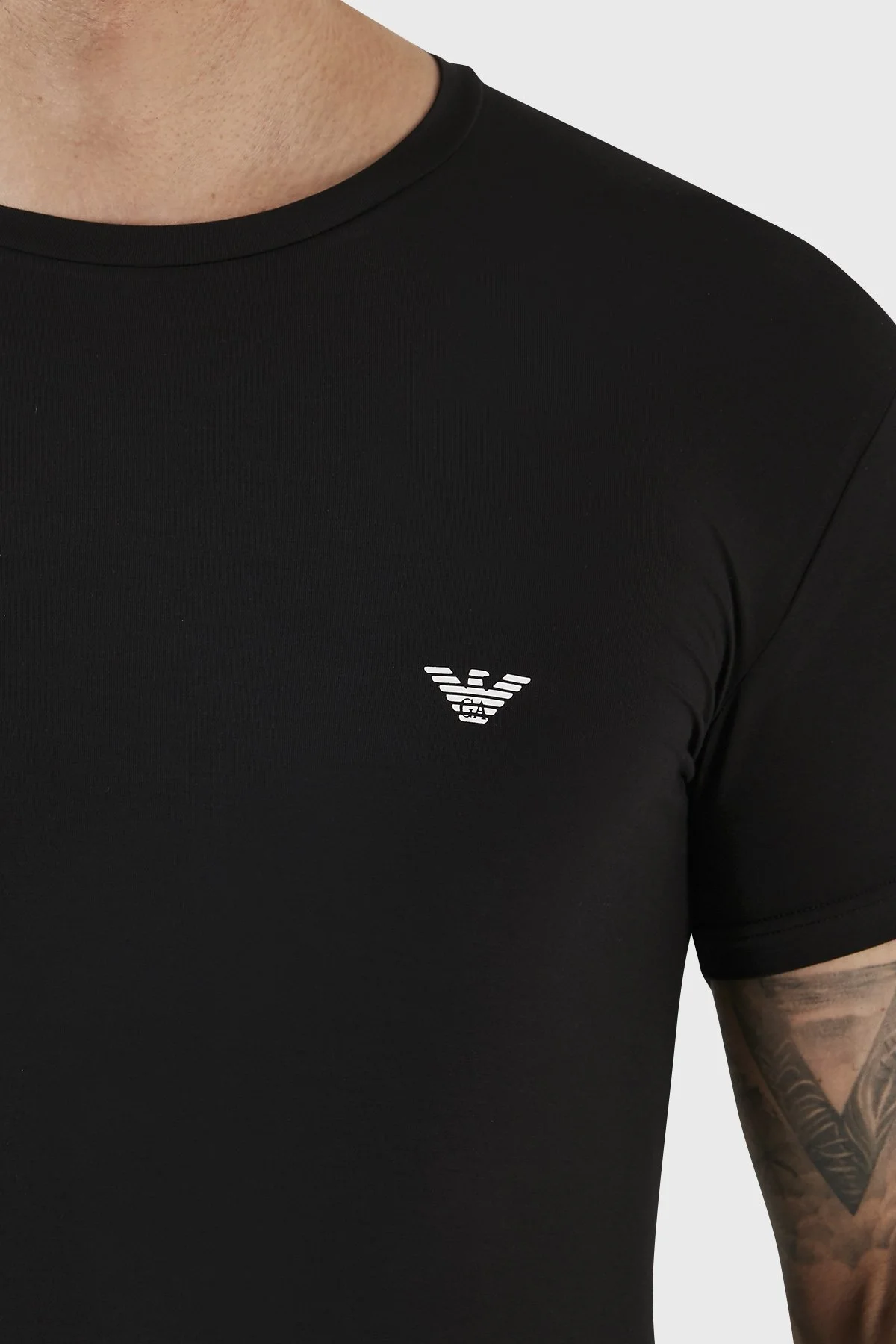 Emporio Armani Bisiklet Yaka Slim Fit Erkek T Shirt 111035 3R511 00020 SİYAH - 4