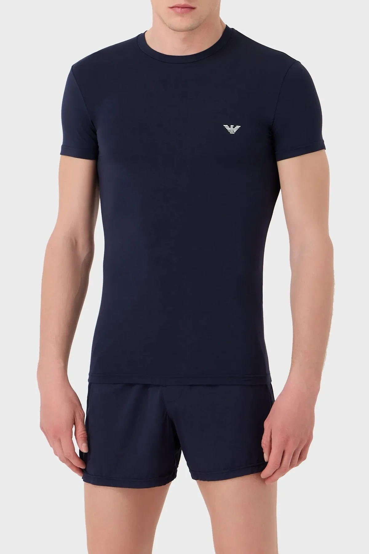 Emporio Armani Bisiklet Yaka Slim Fit Erkek T Shirt 111035 3R511 00135 LACİVERT - 1