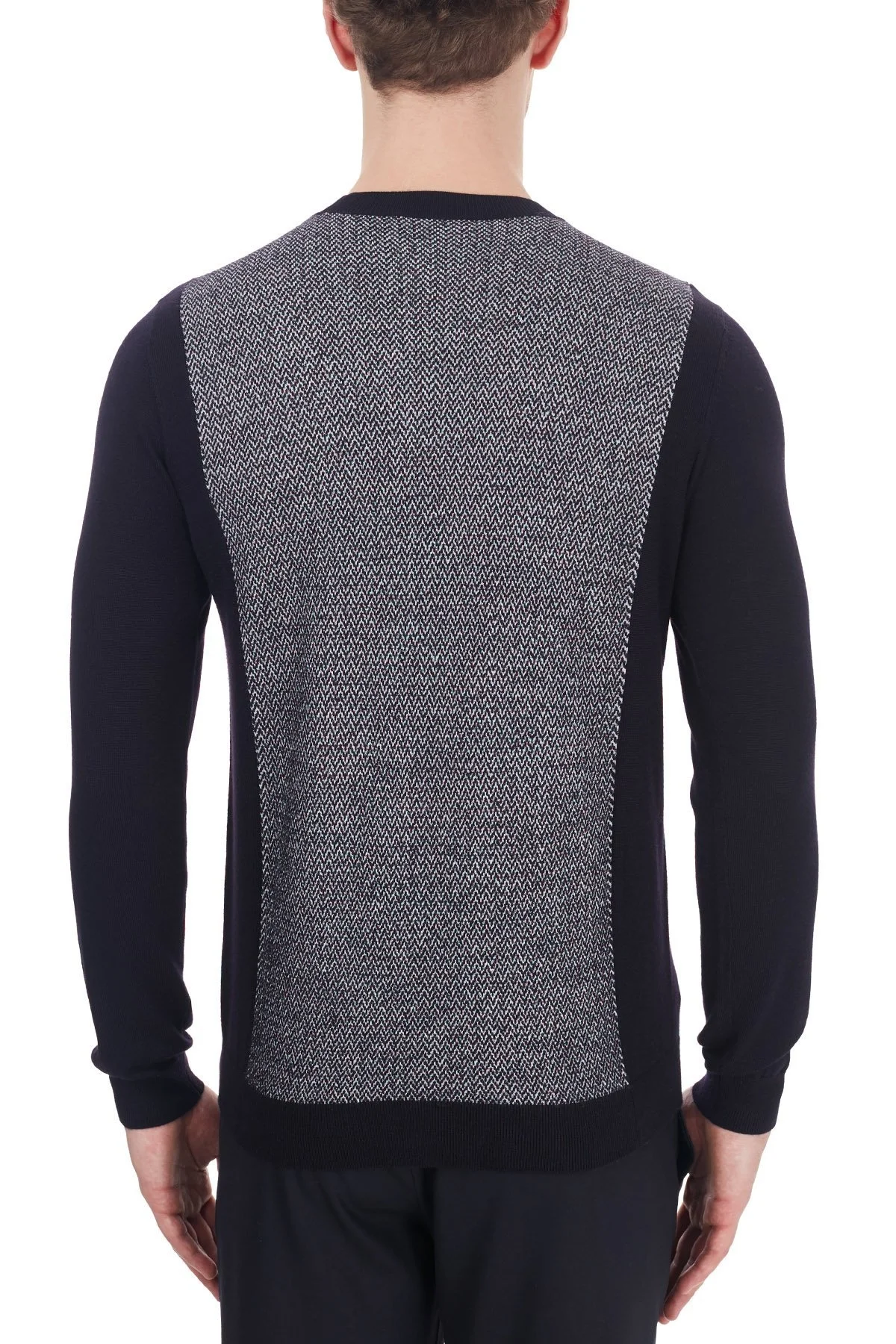 Emporio Armani Bisiklet Yaka Yünlü Erkek Kazak 6H1MXN 1MHTZ F940 LACİVERT - 2