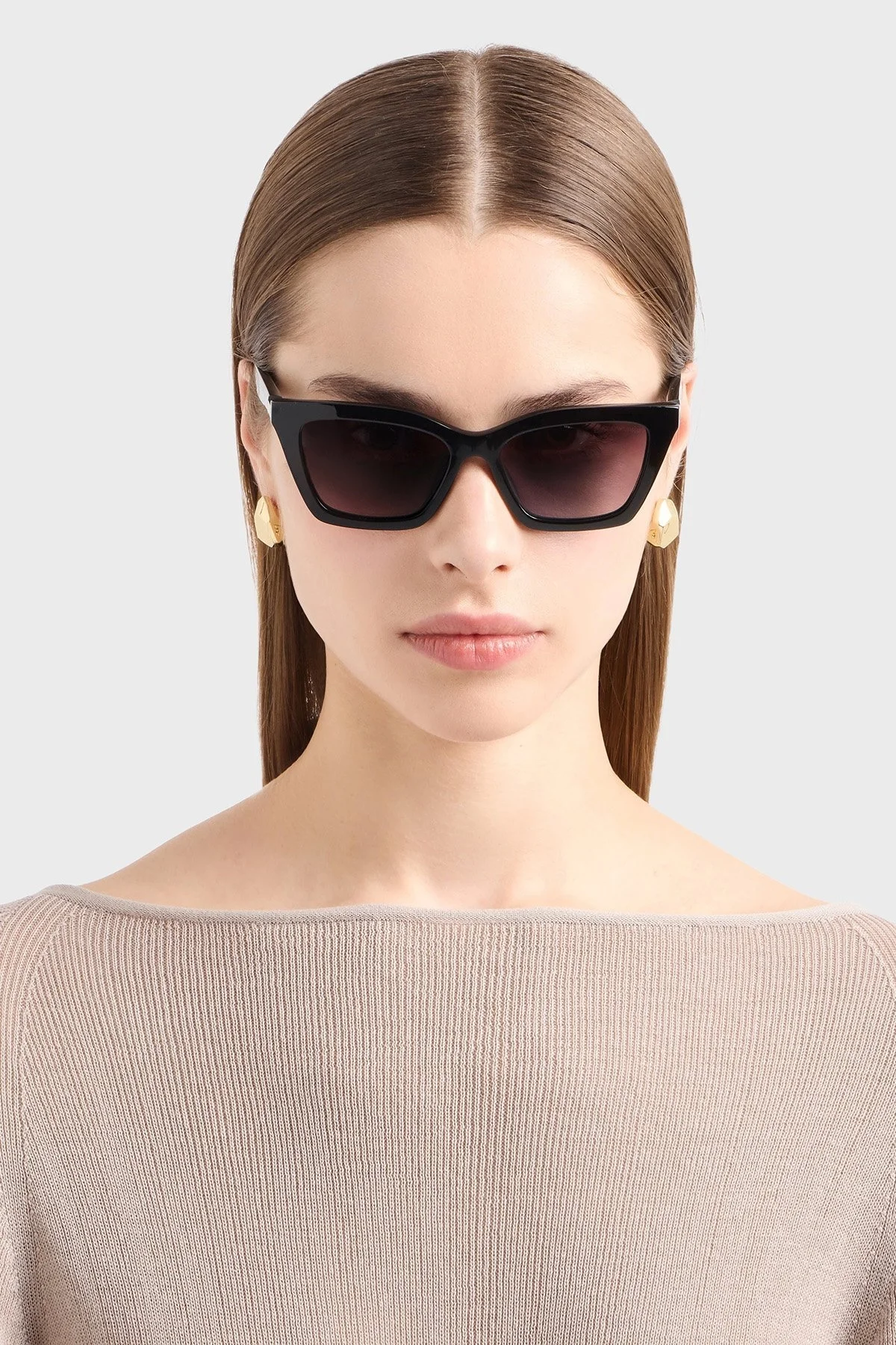 Emporio Armani Butterfly Güneş Bayan Gözlük 0EA4250U 50178G 54 Parlak Siyah-Gradyan Gri - 7