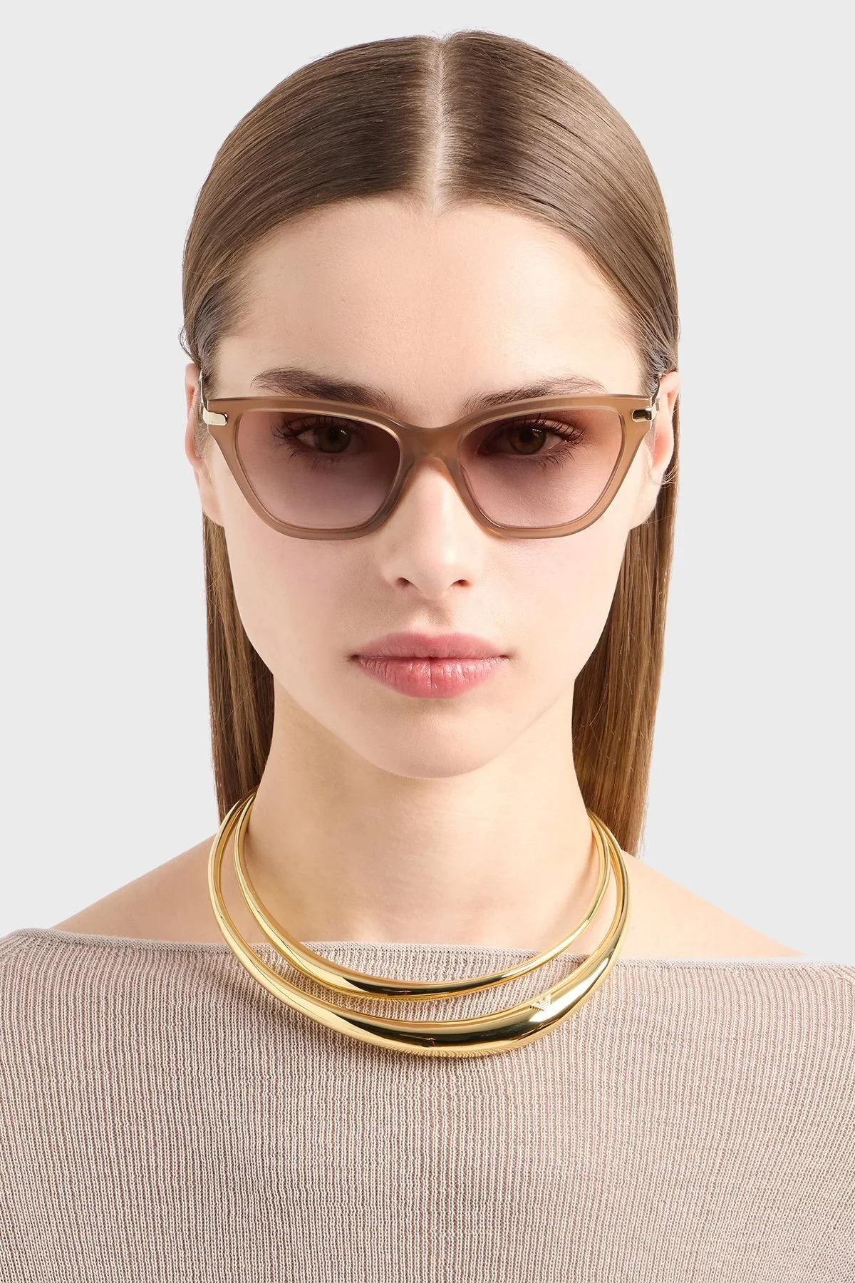 Emporio Armani Cat Eye Güneş Bayan Gözlük 0EA4251 626313 54 Parlak Opal Tundra-Gradyan kah - 7