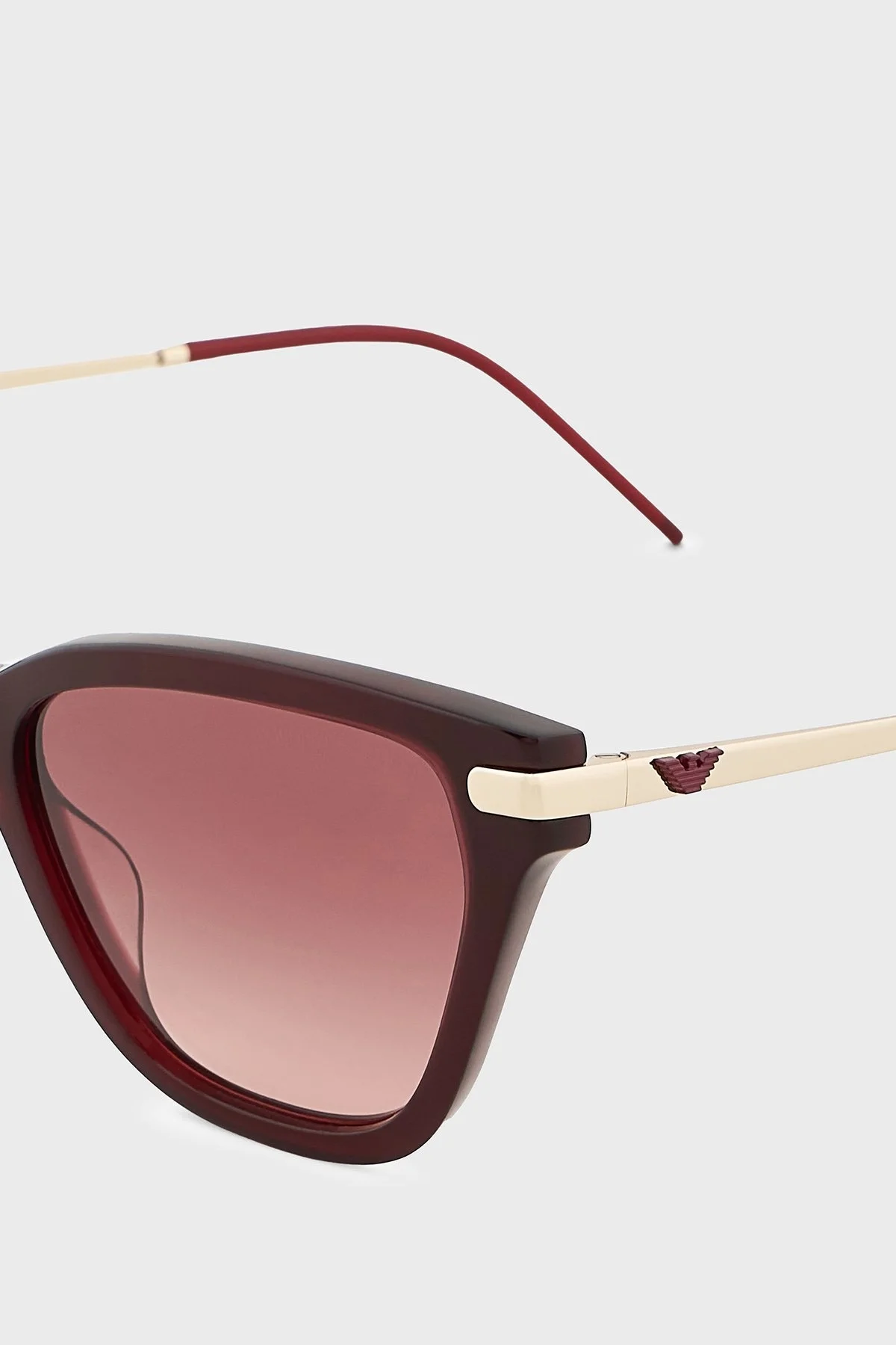 Emporio Armani Cat Eye Güneş Bayan Gözlük 0EA4251 62658D 54 Parlak Opal Bordo-Pembe Degrad - 10