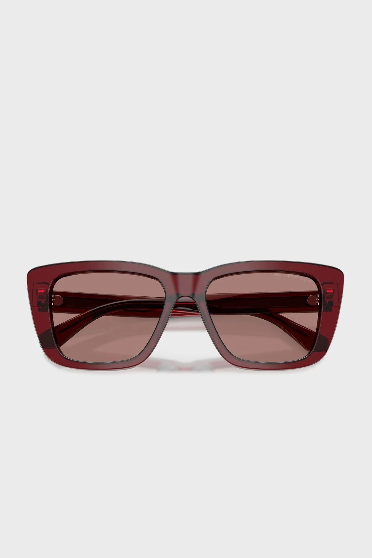 Emporio Armani Cat Eye Şeffaf Kadın Gözlük 0EA4246U 625473 54 Parlak Şeffaf Bordo-Açık Kahve - 4