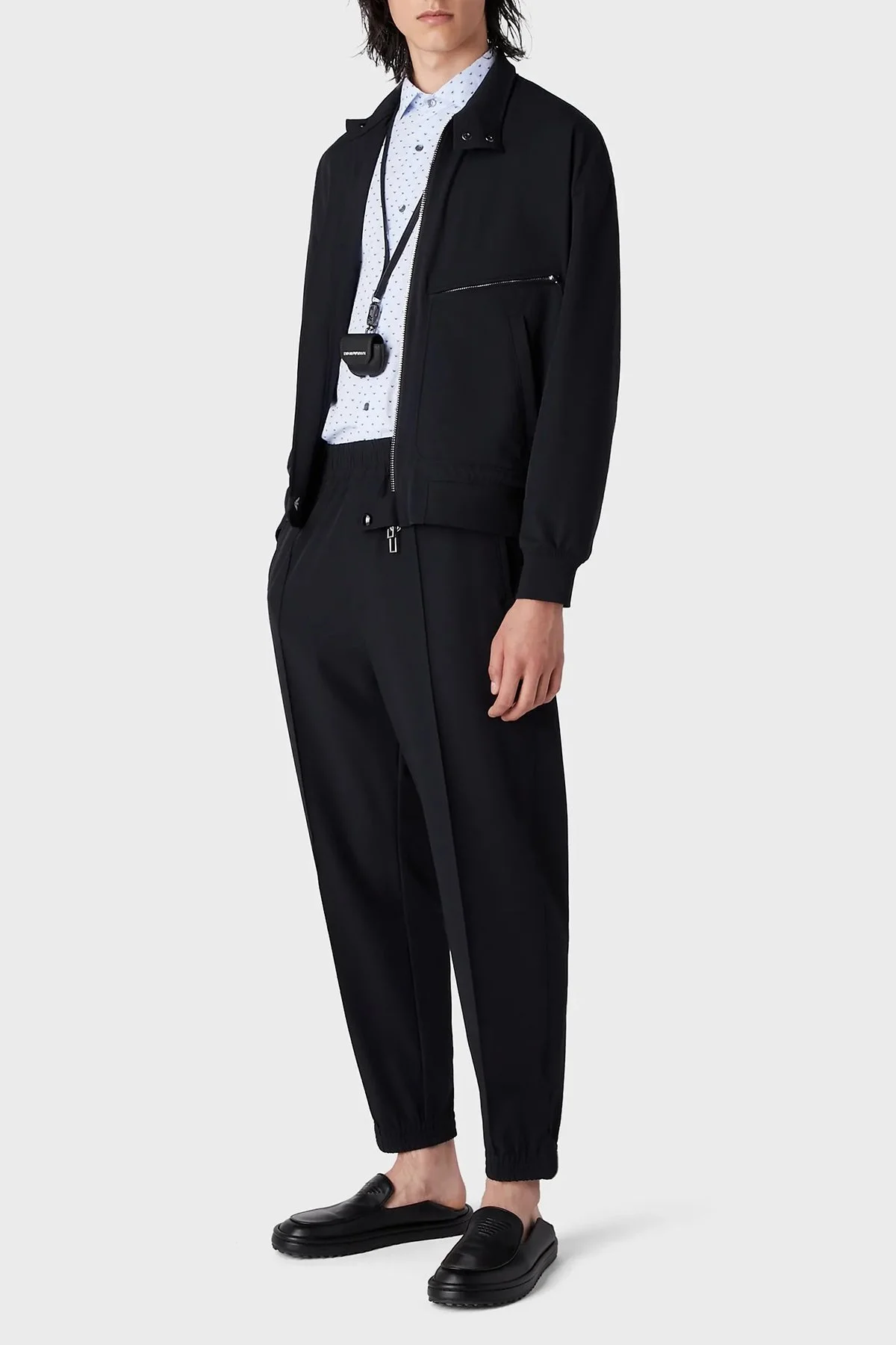 Emporio Armani Cepli Elastik Belli Relaxed Fit Erkek Pantolon 3R1PF8 1NNIZ 0920 LACİVERT - 1