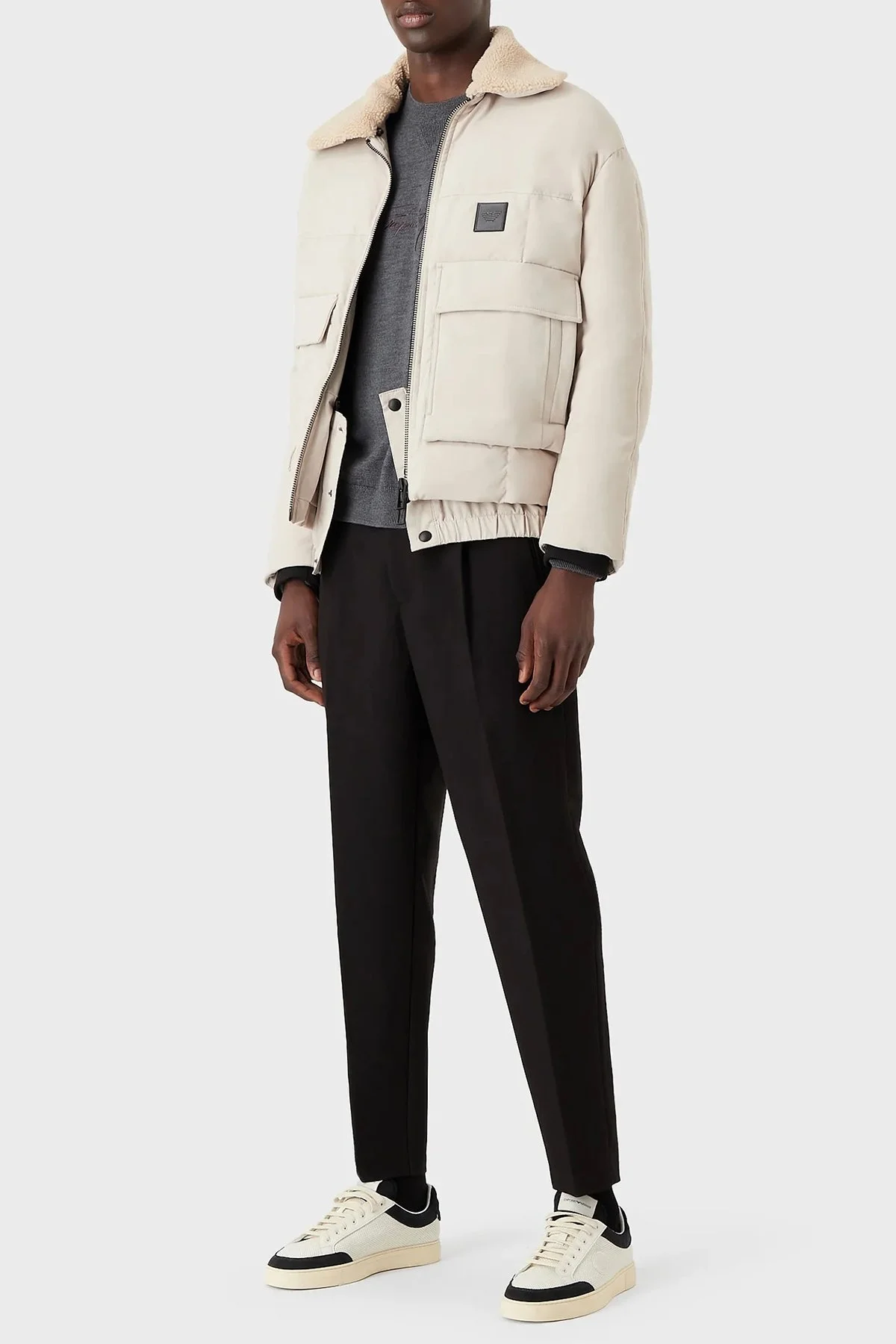 Emporio Armani Cepli Relaxed Fit Erkek Pantolon 6L1PC6 1NMKZ 0999 SİYAH - 1