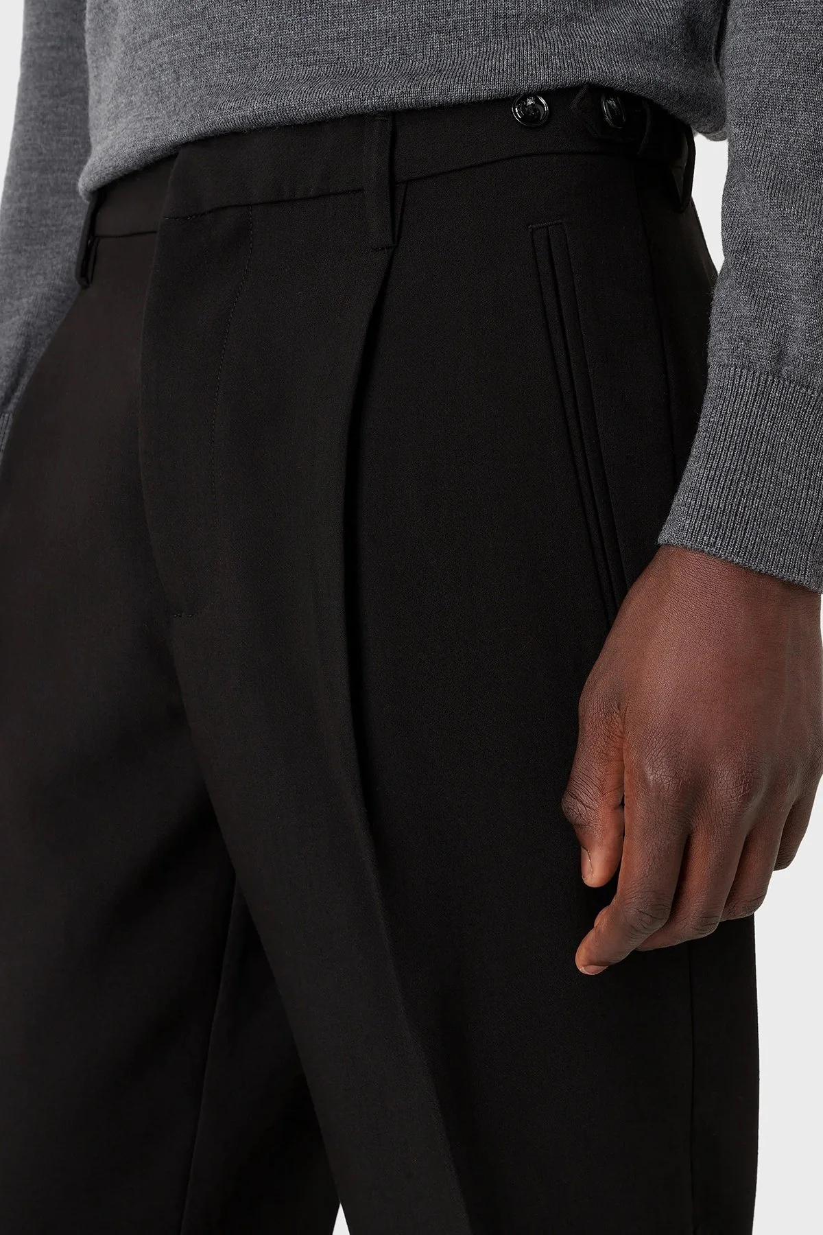 Emporio Armani Cepli Relaxed Fit Erkek Pantolon 6L1PC6 1NMKZ 0999 SİYAH - 4