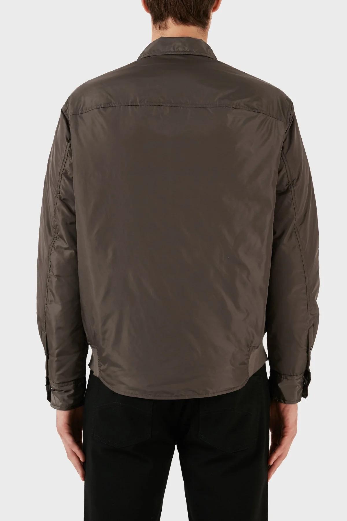 Emporio Armani Cepli Suya ve Soğuğa Karşı Dayanıklı Gömlek Yaka Regular Fit Erkek Mont 6R1C64 1NQTZ 0440 KAHVE - 2