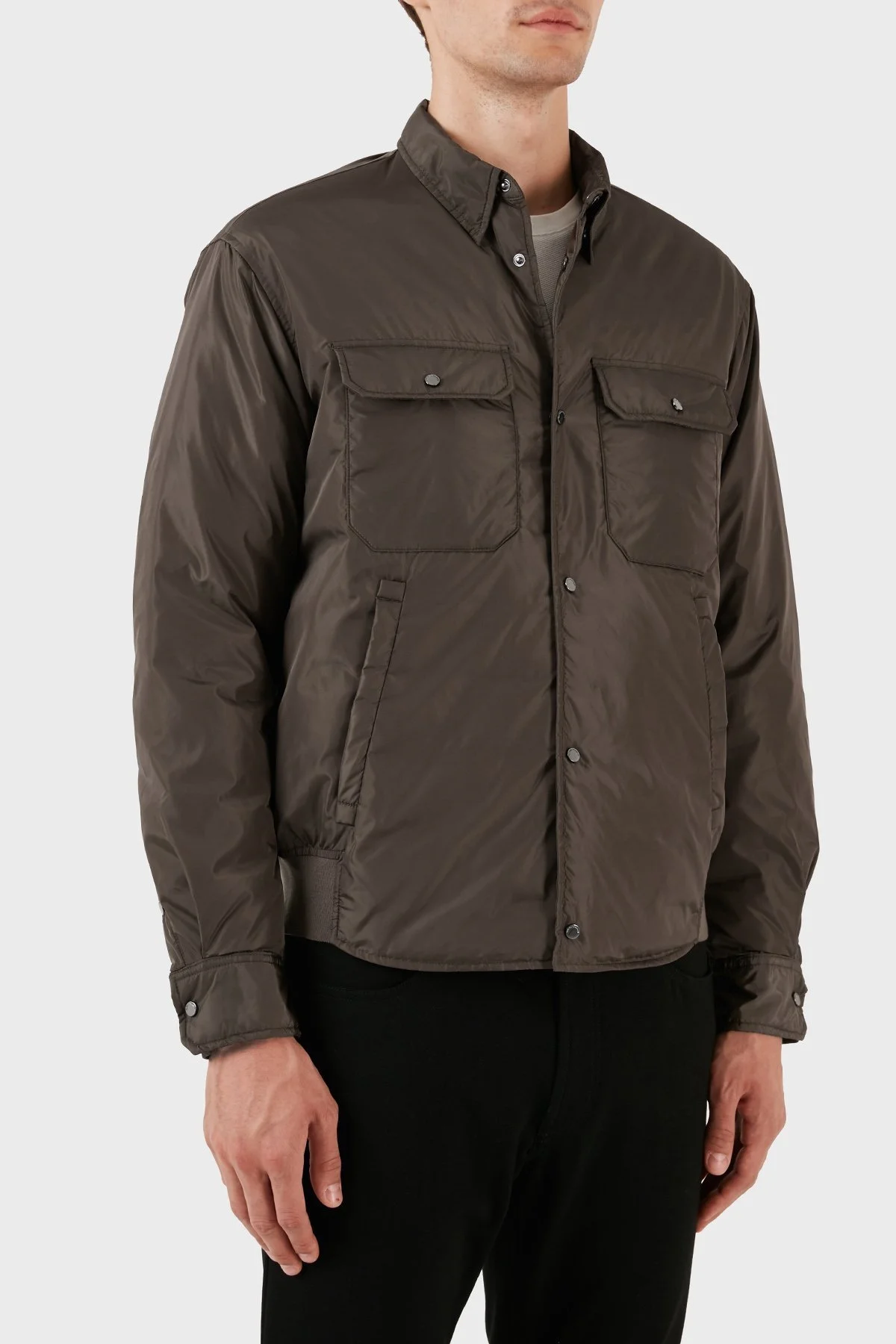 Emporio Armani Cepli Suya ve Soğuğa Karşı Dayanıklı Gömlek Yaka Regular Fit Erkek Mont 6R1C64 1NQTZ 0440 KAHVE - 3