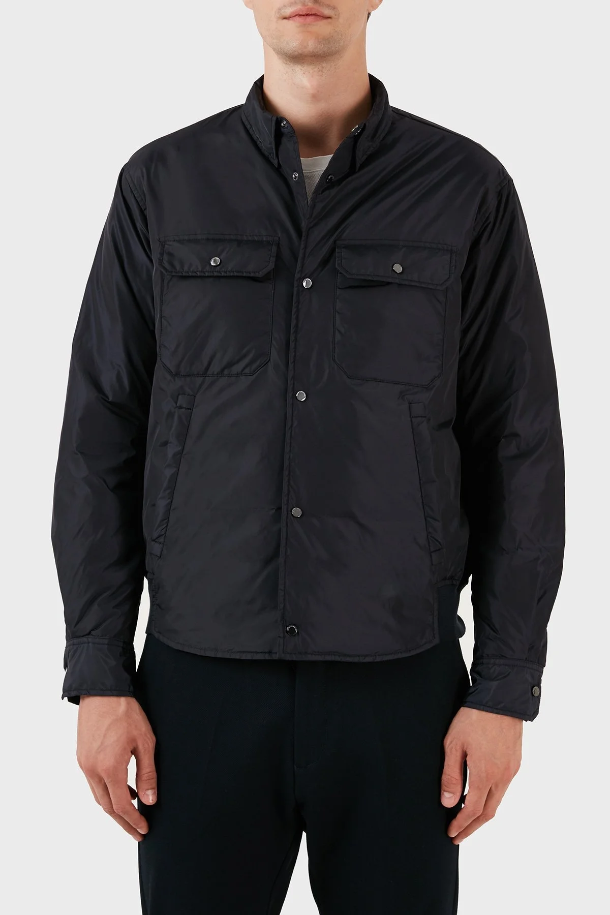 Emporio Armani Cepli Suya ve Soğuğa Karşı Dayanıklı Gömlek Yaka Regular Fit Erkek Mont 6R1C64 1NQTZ 0920 LACİVERT - 1