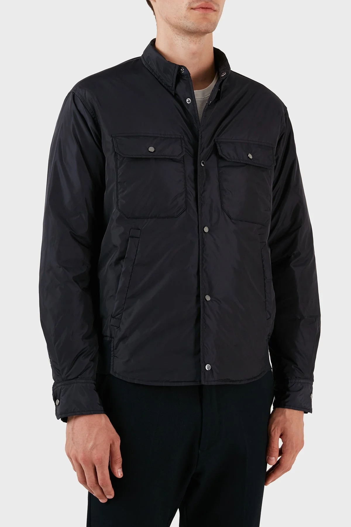 Emporio Armani Cepli Suya ve Soğuğa Karşı Dayanıklı Gömlek Yaka Regular Fit Erkek Mont 6R1C64 1NQTZ 0920 LACİVERT - 3