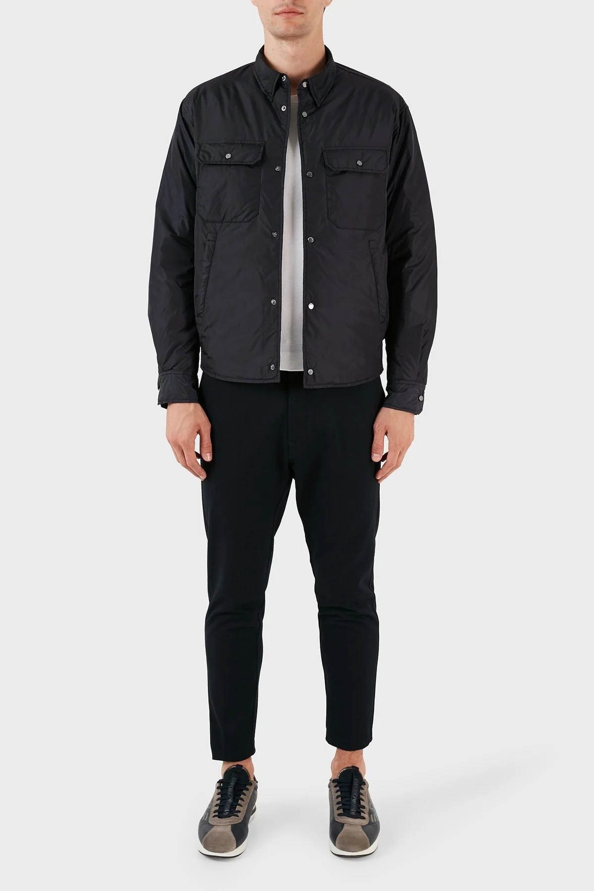 Emporio Armani Cepli Suya ve Soğuğa Karşı Dayanıklı Gömlek Yaka Regular Fit Erkek Mont 6R1C64 1NQTZ 0920 LACİVERT - 4