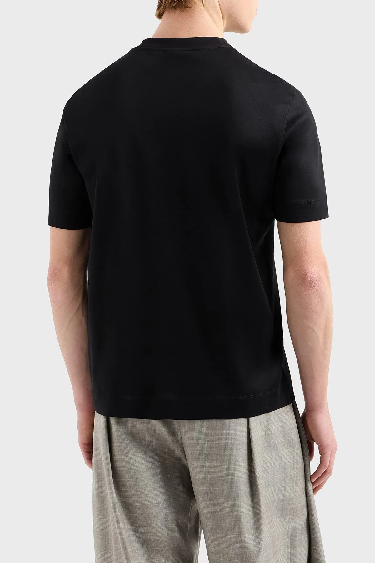 Emporio Armani Çiçek Baskılı Pamuklu Regular Fit Bisiklet Yaka Erkek T Shirt EM001024 AF10017 UC001 SİYAH - 3