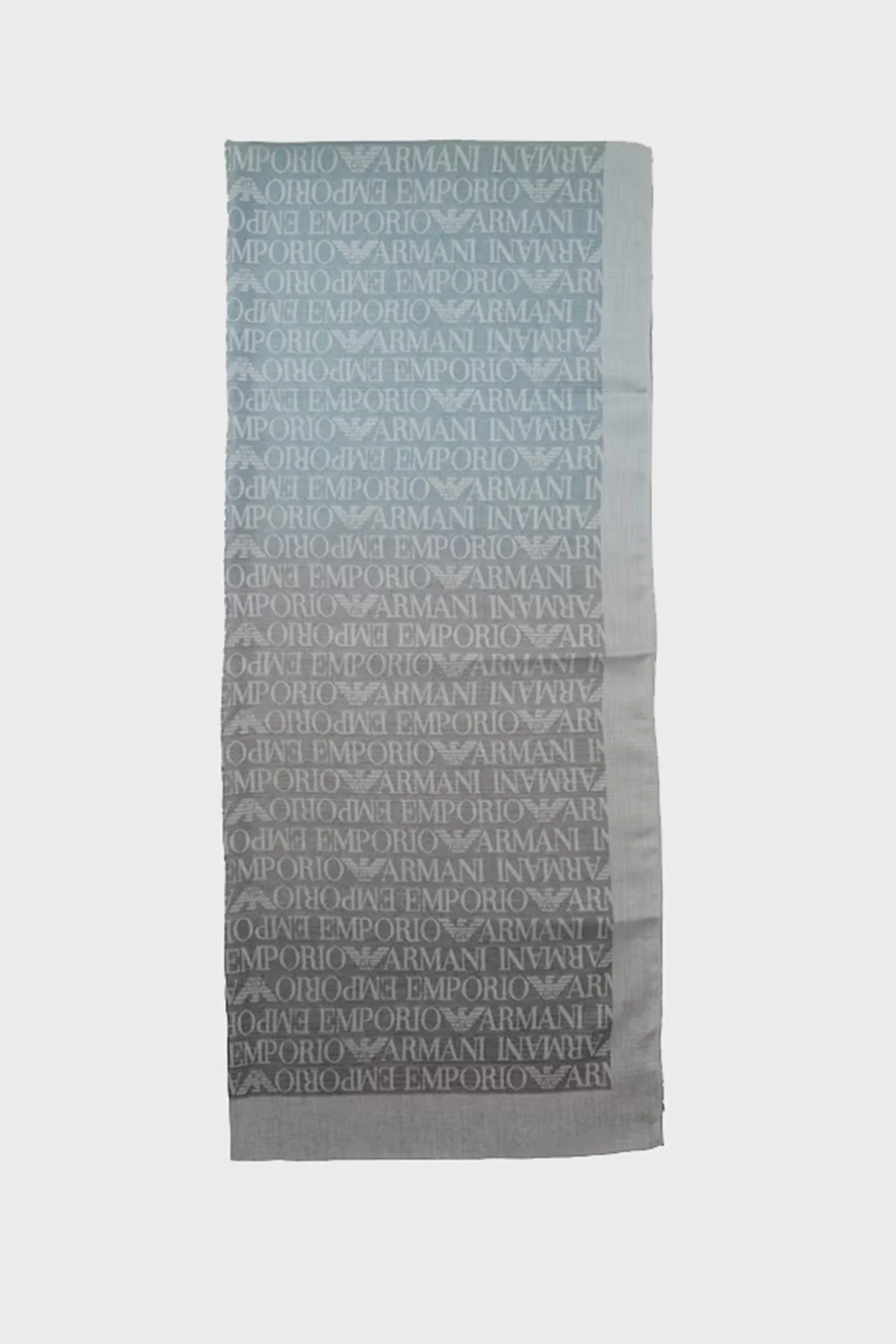 Emporio Armani Çift Taraflı 70x190 cm Unisex Şal 625220 2R302 00086 GRİ-EKRU - 1