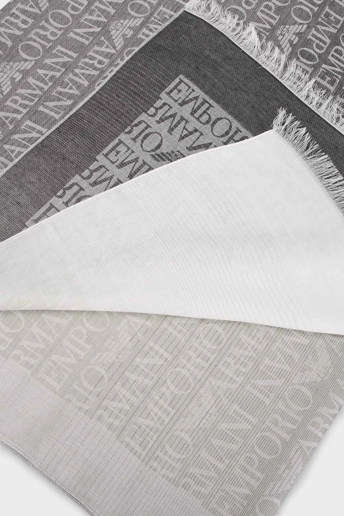 Emporio Armani Çift Taraflı 70x190 cm Unisex Şal 625220 2R302 00341 GRİ - 2