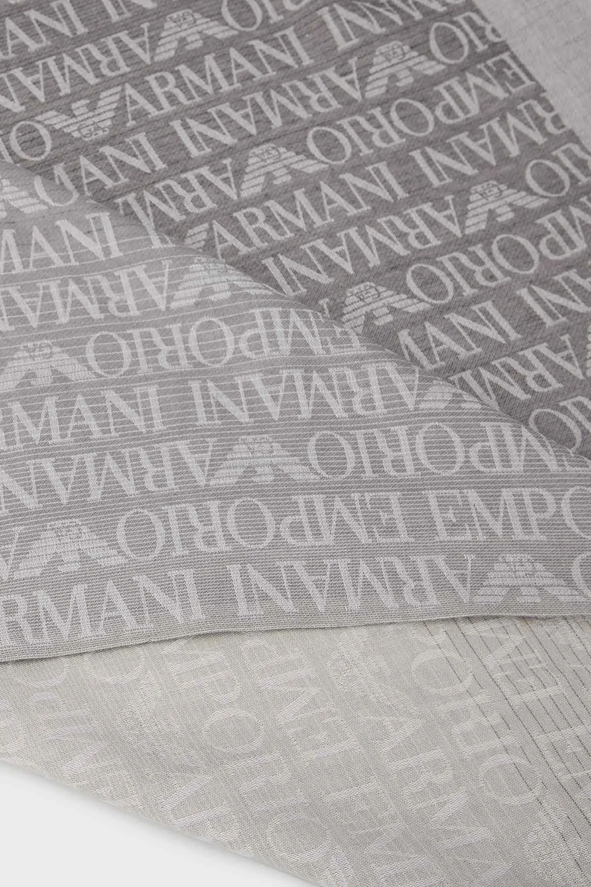 Emporio Armani Çift Taraflı 70x190 cm Unisex Şal 625220 2R302 00341 GRİ - 3