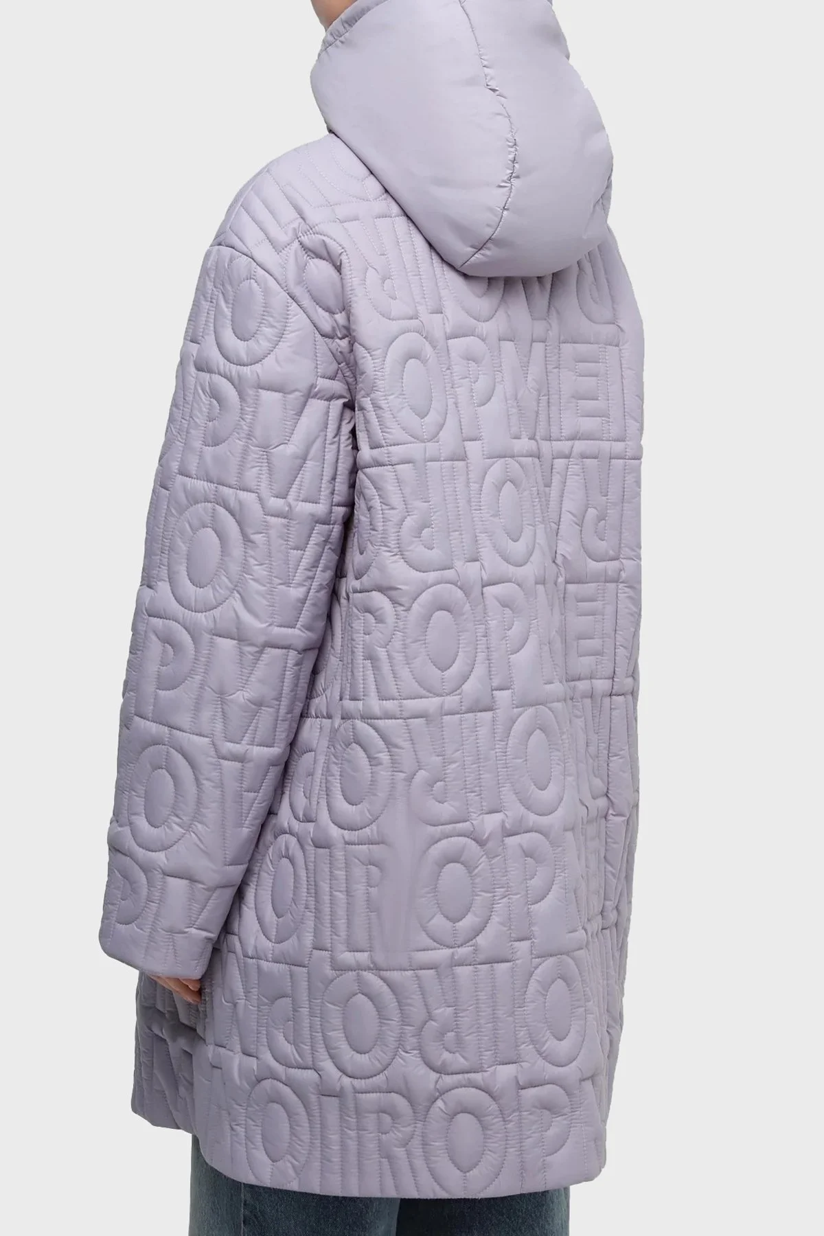 Emporio Armani Çift Taraflı Su İtici Kapüşonlu Bayan Kaban 3D2L61 2NIIZ 0802 LİLA - 3