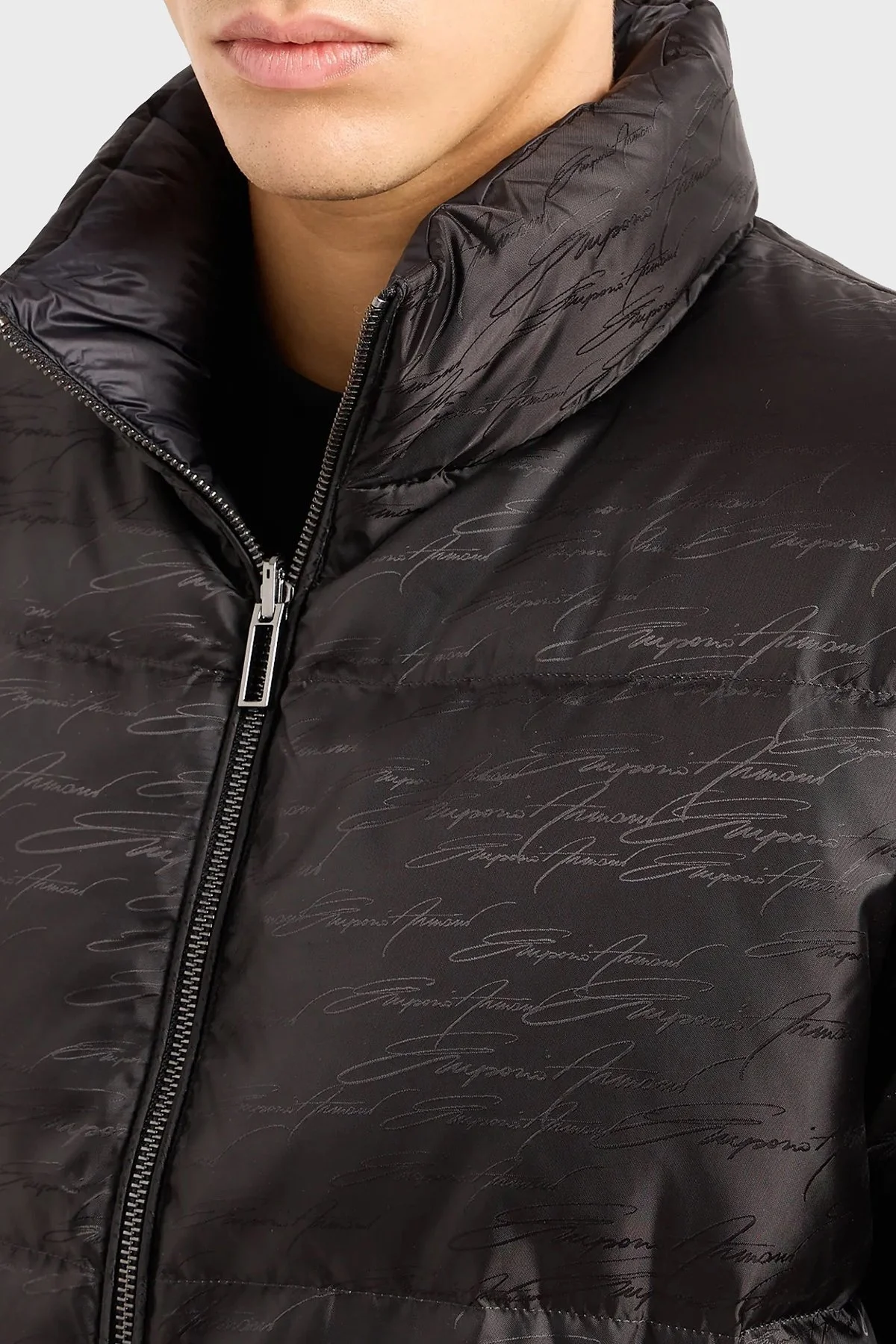 Emporio Armani Çift Taraflı Su ve Rüzgar Geçirmez Dik Yaka Regular Fit Erkek Mont 6R1B65 1NVSZ F091 SİYAH - 5