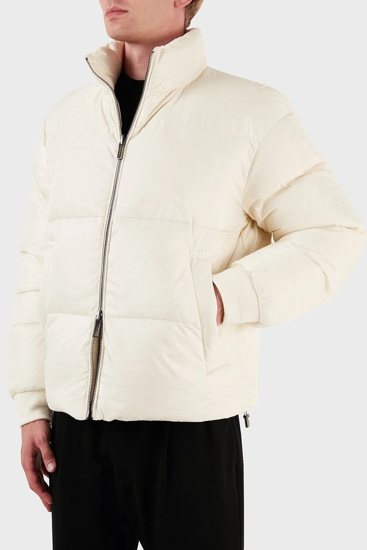 Emporio Armani Çift Taraflı Su ve Rüzgar Geçirmez Regular Fit Erkek Mont 6R1B65 1NVSZ F1F5 EKRU - 3