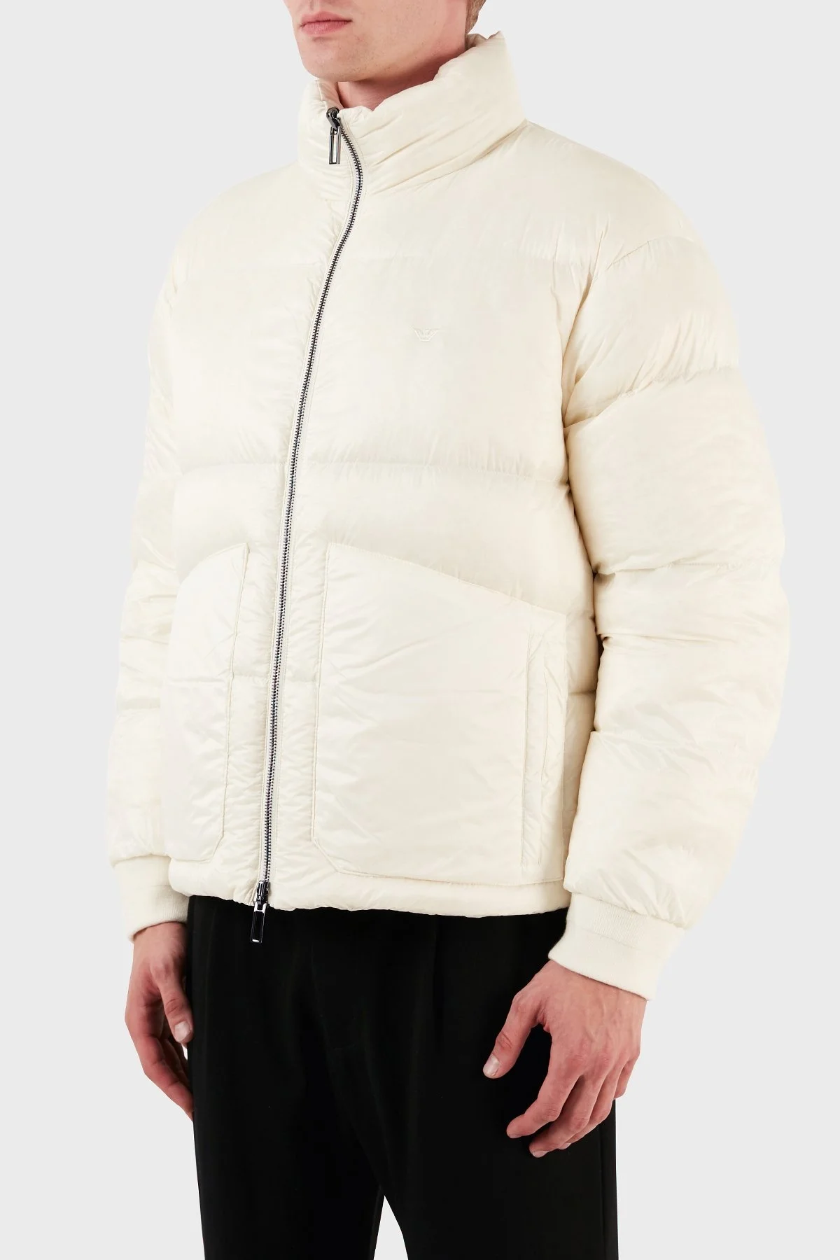 Emporio Armani Çift Taraflı Su ve Rüzgar Geçirmez Regular Fit Erkek Mont 6R1B65 1NVSZ F1F5 EKRU - 5