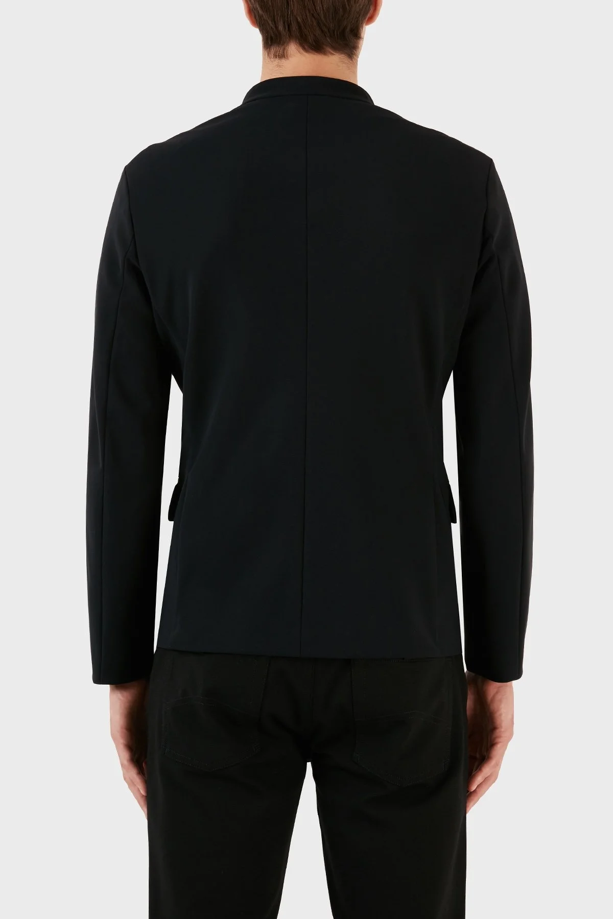 Emporio Armani Çift Yönlü Fermuarlı Bant Yaka Cepli Regular Fit Erkek Ceket 6R1G72 1NGMZ 0999 SİYAH - 2