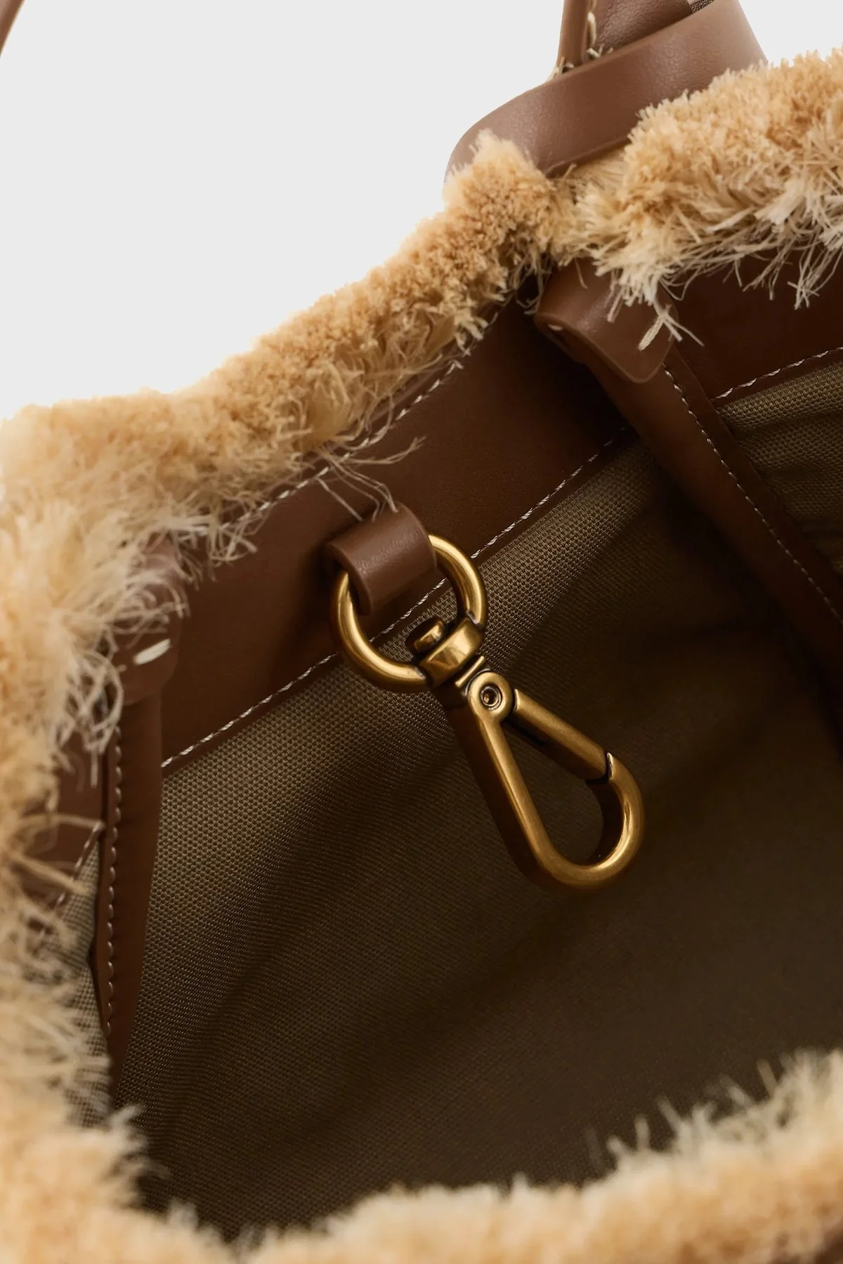 Emporio Armani Çıkarılabilir Askılı Hasır Bayan Çanta Y3D278 YWQ5D 80016 BEJ - 7