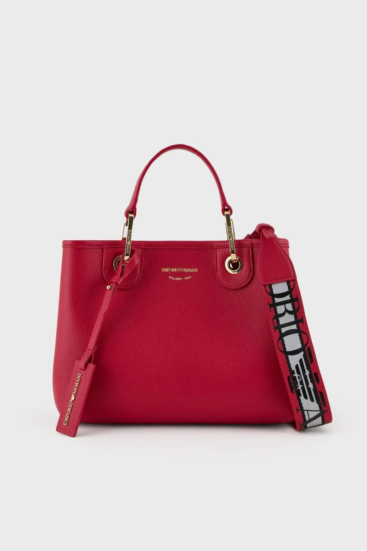 Emporio Armani Çıkarılabilir İç Bölmeli Uzatma Askılı Bayan Çanta Y3D166 YFO5B 80533 KIRMIZI - 1