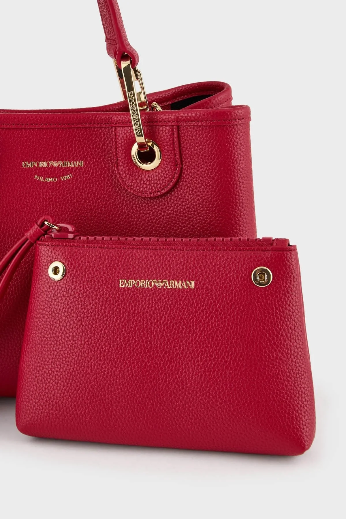 Emporio Armani Çıkarılabilir İç Bölmeli Uzatma Askılı Bayan Çanta Y3D166 YFO5B 80533 KIRMIZI - 5