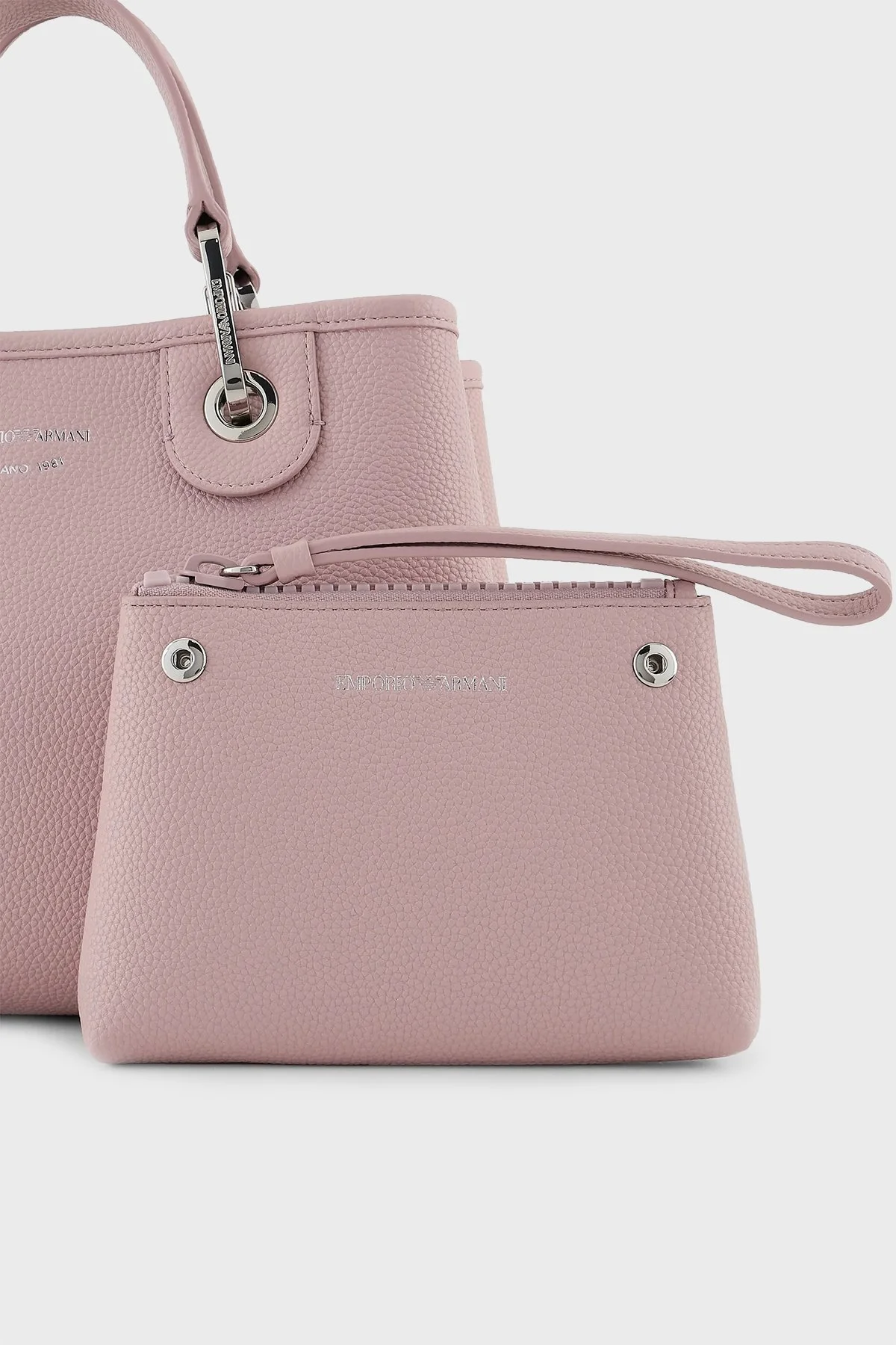Emporio Armani Çıkarılabilir İç bölmeli ve Askılı Bayan Çanta Y3D166 YFO5E 80700 PUDRA - 5