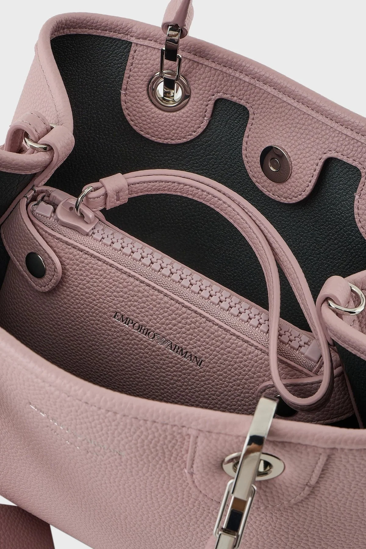 Emporio Armani Çıkarılabilir İç bölmeli ve Askılı Bayan Çanta Y3D166 YFO5E 80700 PUDRA - 6