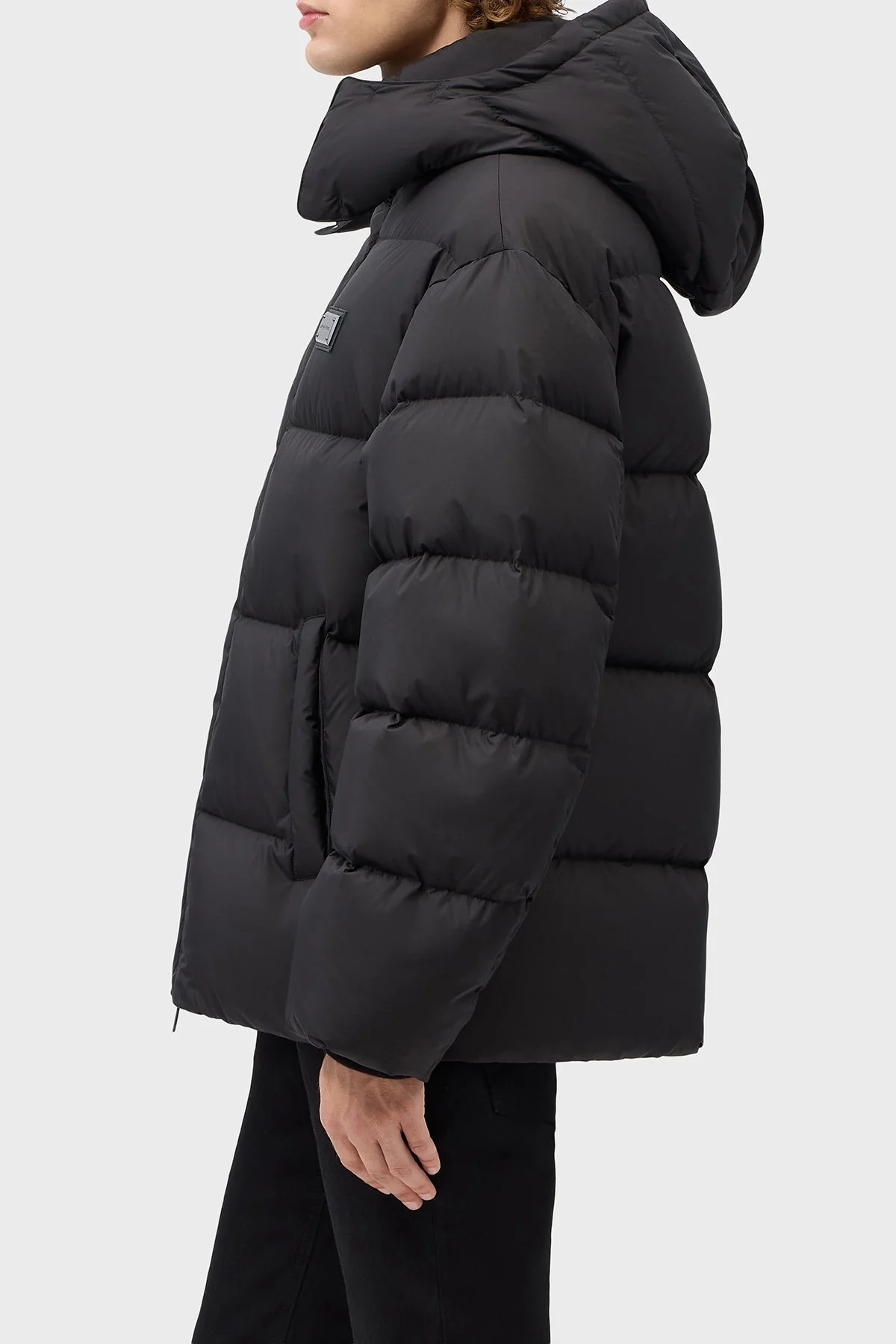 Emporio Armani Çıkarılabilir Kapüşonlu Yaka Kuş Tüyü Dolgulu Şişme Erkek Mont EM006745 AF18231 UC001 Siyah - 4