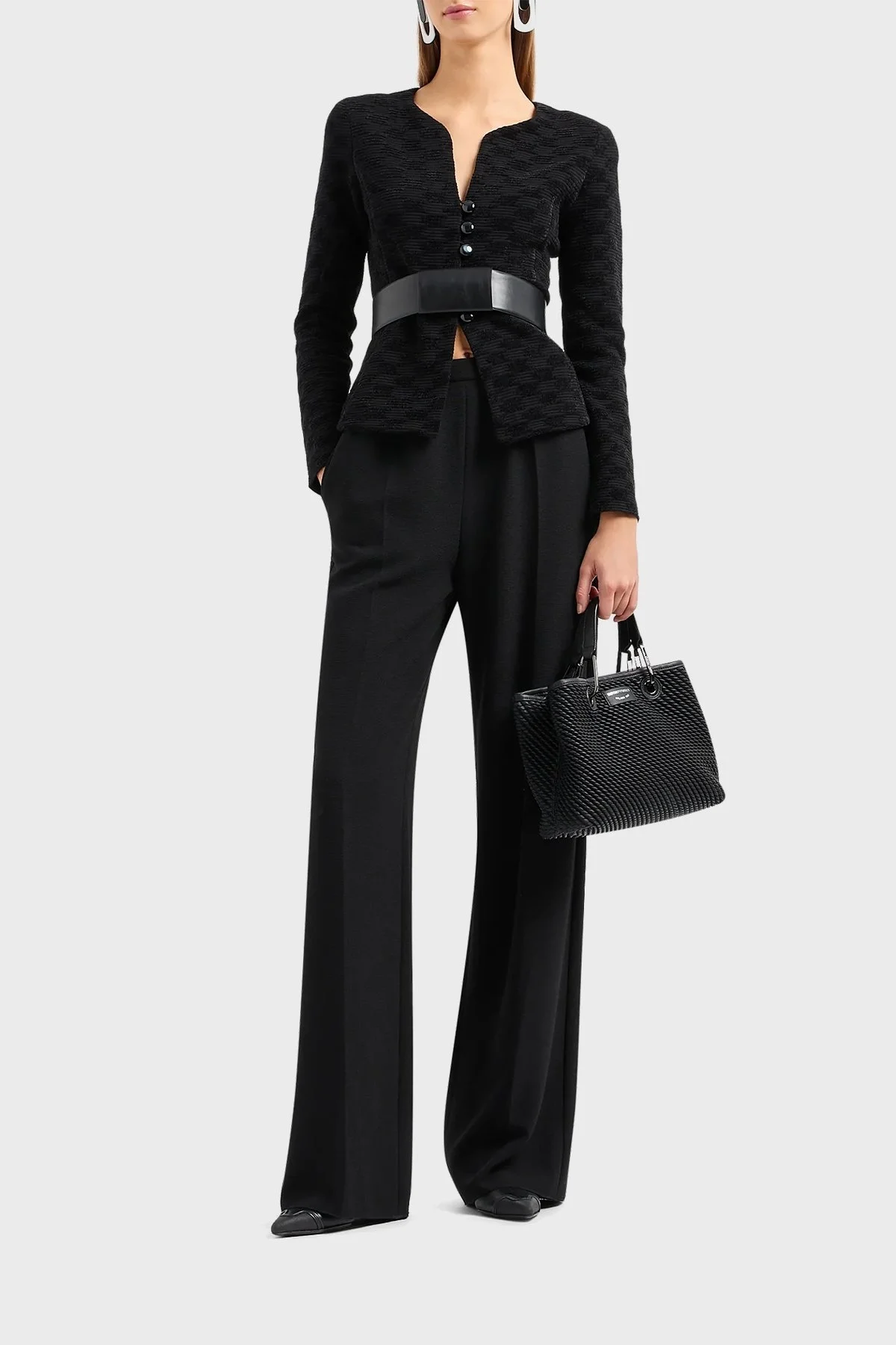 Emporio Armani Çıkarılabilir Omuz Askılı Bayan Çanta Y3D166 YVZ9I 80001 SİYAH - 3