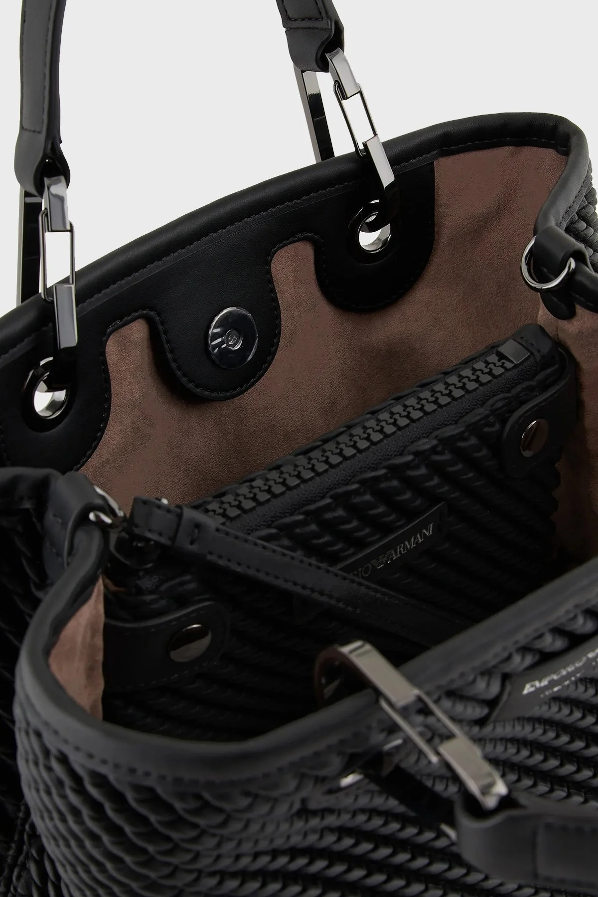 Emporio Armani Çıkarılabilir Omuz Askılı Bayan Çanta Y3D166 YVZ9I 80001 SİYAH - 5