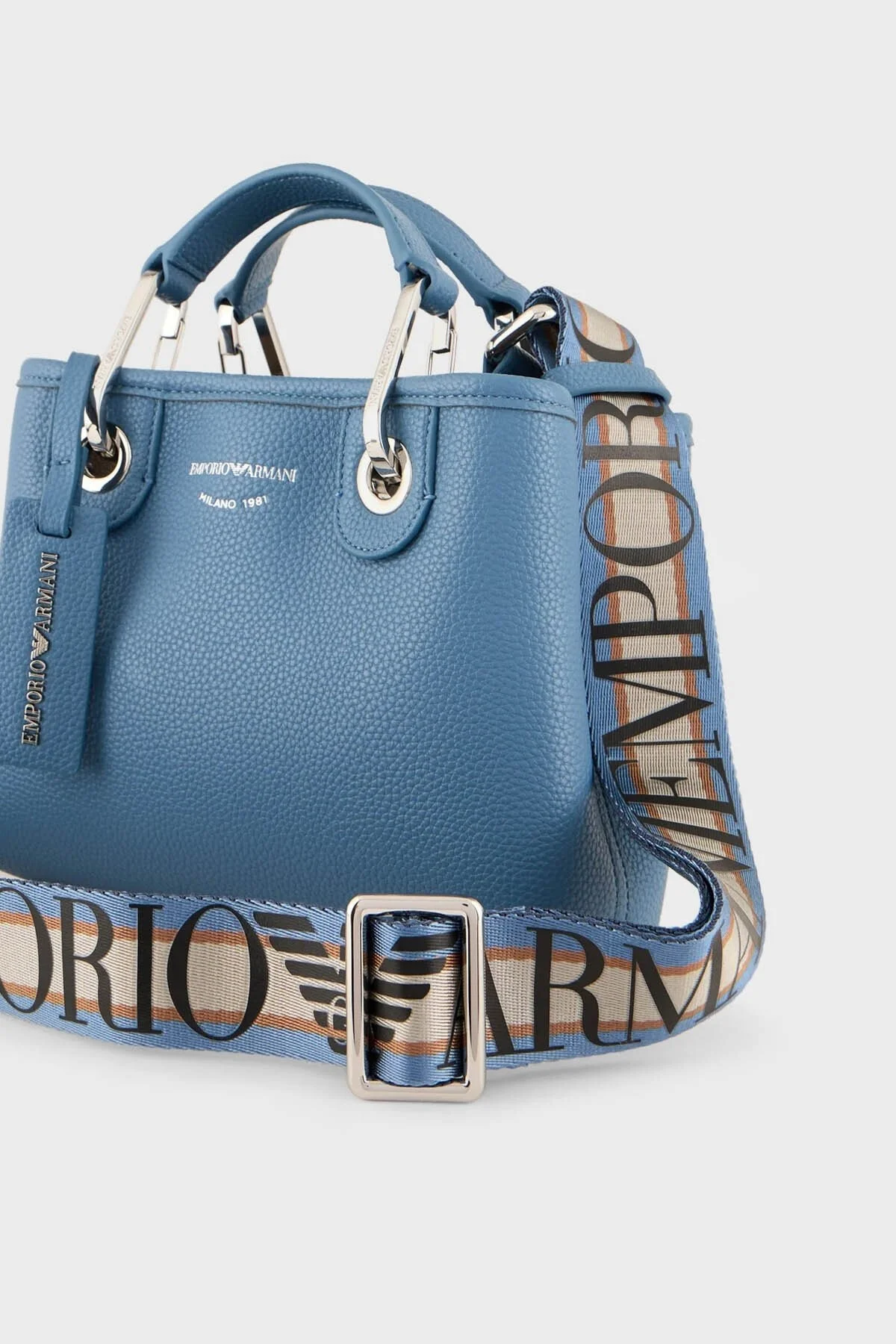 Emporio Armani Çıkarılabilir Omuz Askılı Bayan Çanta Y3D176 YFO5E 80569 MAVİ - 5