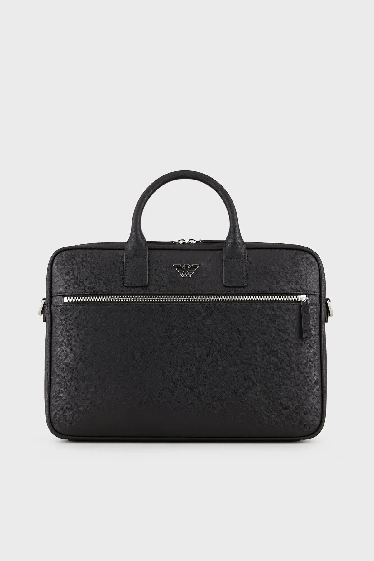 Emporio Armani Çıkarılabilir Uzatma Askılı Fermuarlı Laptop Erkek Çanta Y4P119 Y138E 81072 SİYAH - 7