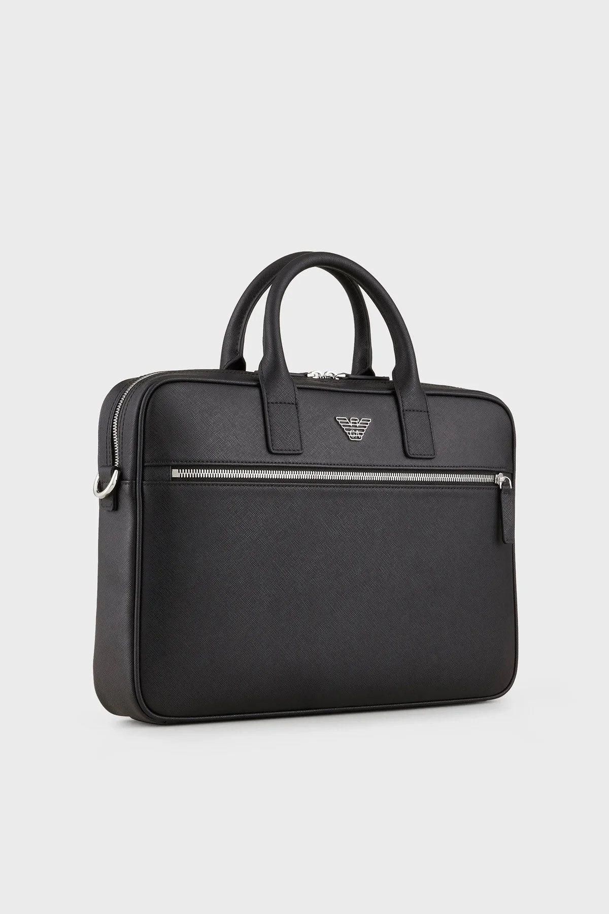 Emporio Armani Çıkarılabilir Uzatma Askılı Fermuarlı Laptop Erkek Çanta Y4P119 Y138E 81072 SİYAH - 9