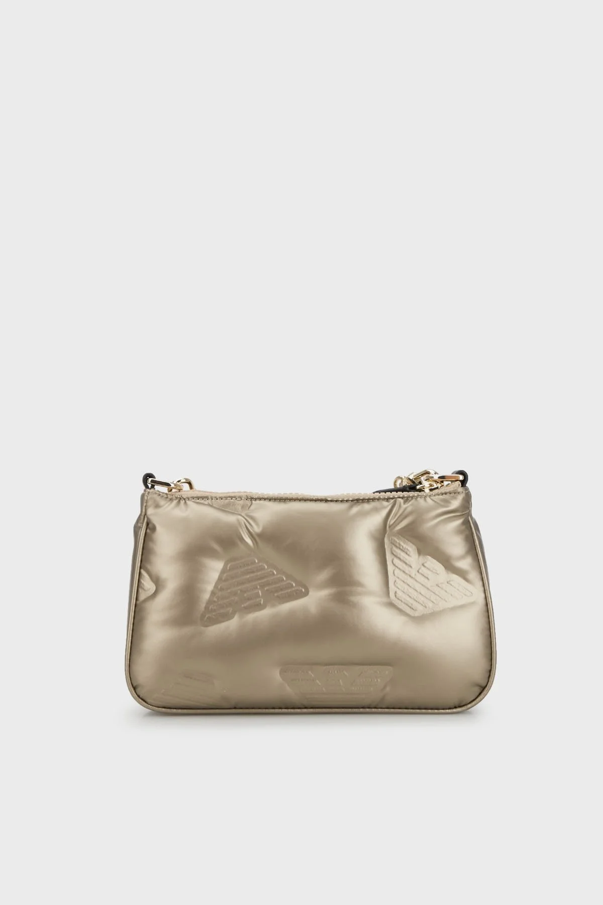 Emporio Armani Çıkarılabilir Zincirli Çift Fermuarlı Bölmeli Bayan Çanta Y3H317 YVZ8X 80571 BAKIR - 4