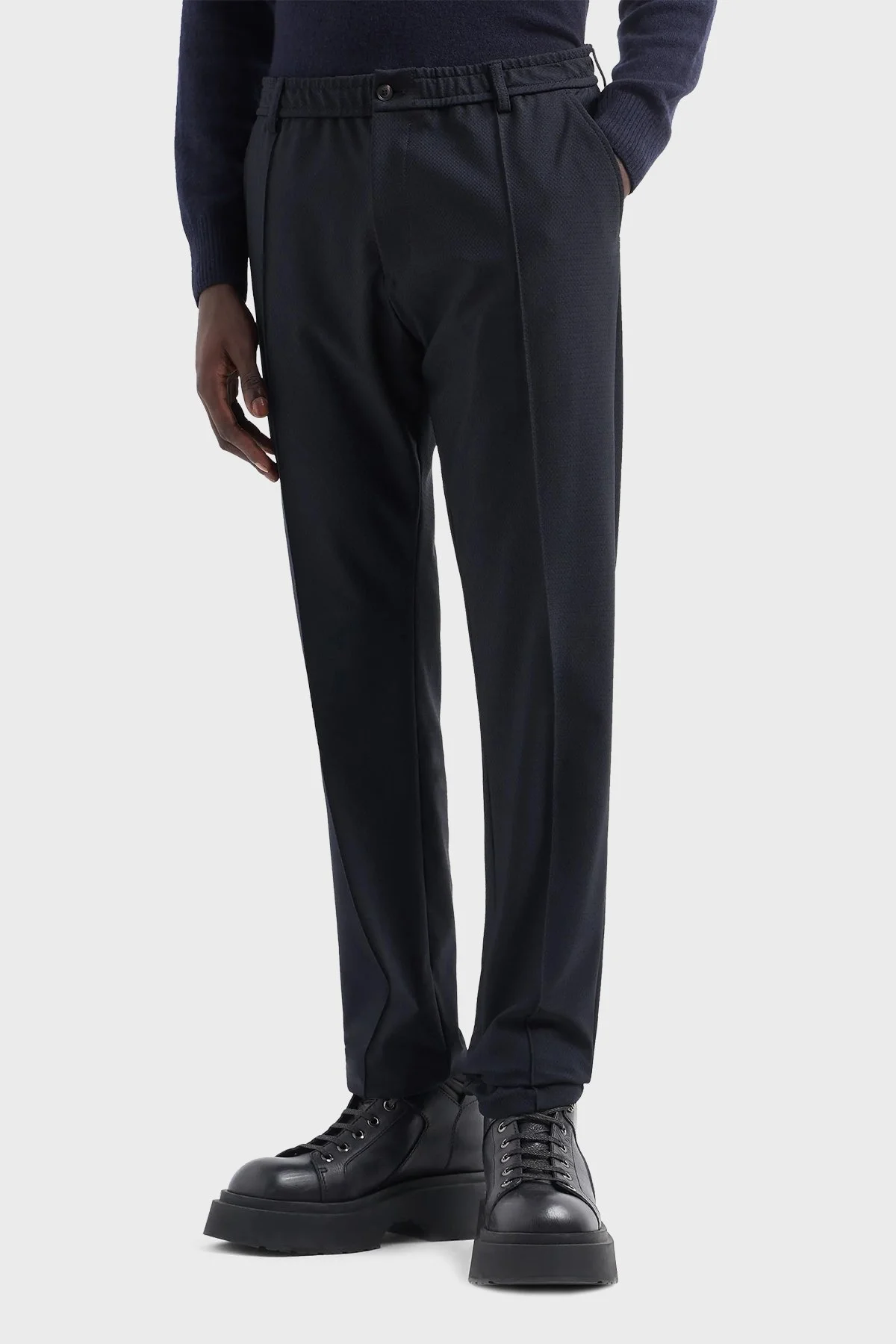 Emporio Armani Çimalı Normal Bel Erkek Pantolon EM000440 TE11109 UB109 LACİVERT - 6