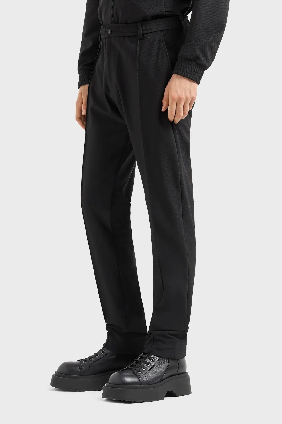 Emporio Armani Çimalı Normal Bel Erkek Pantolon EM000440 TE11109 UC001 SİYAH - 6