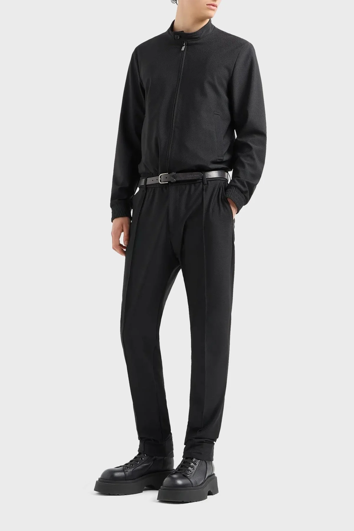 Emporio Armani Çimalı Normal Bel Erkek Pantolon EM000440 TE11109 UC001 SİYAH - 8