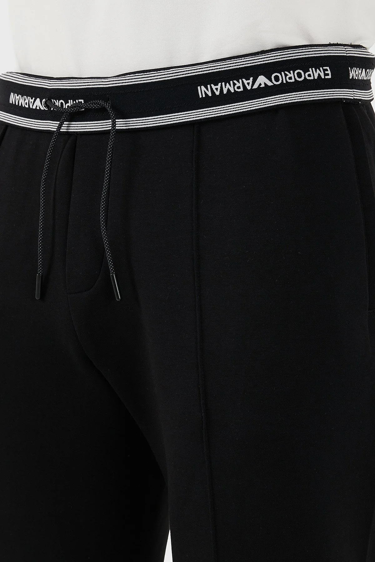 Emporio Armani Çimalı Pamuklu Regular Fit Normal Bel Lastikli Paça Erkek Pantolon EM003051 AF10013 UC001 SİYAH - 6