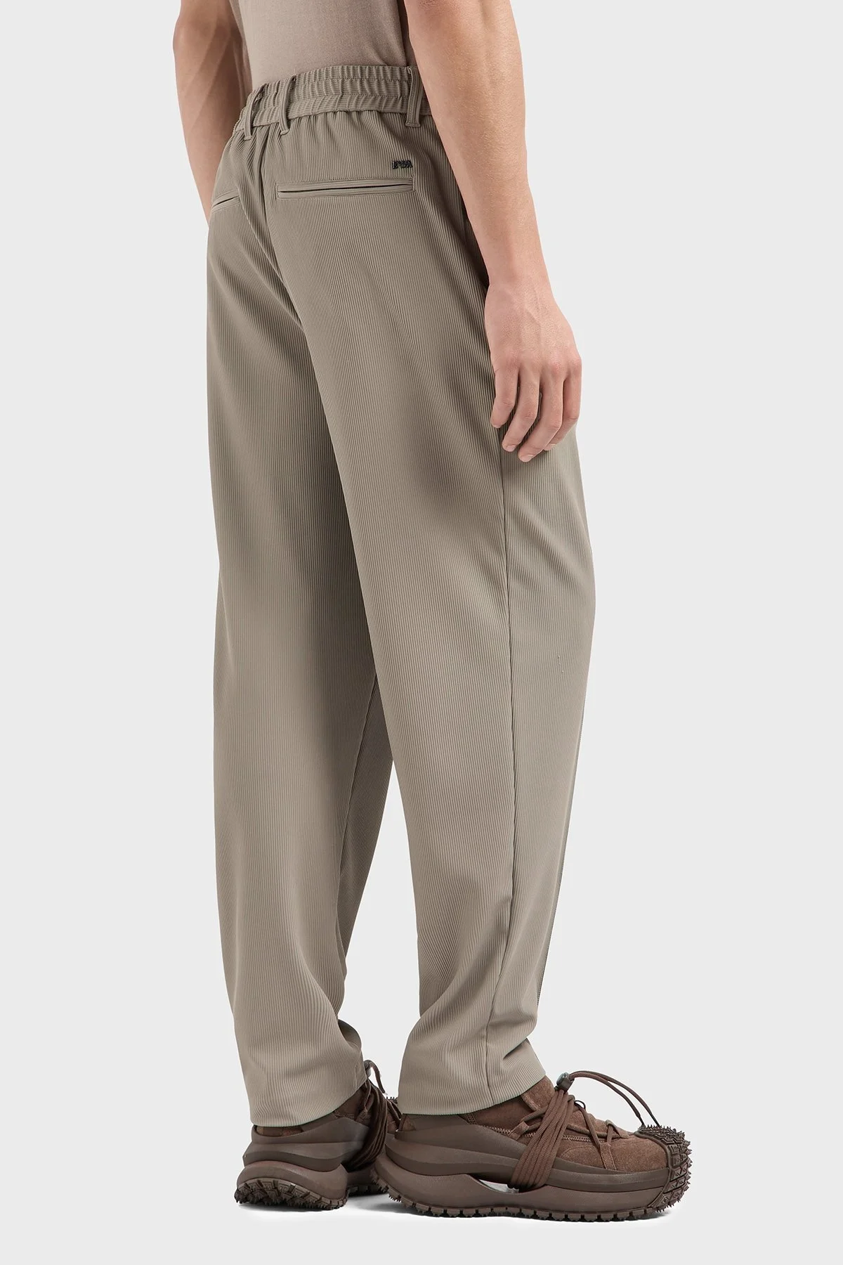 Emporio Armani Çimalı Regular Fit Normal Bel Düz Paça Fitilli Erkek Pantolon EM001508 AF14076 U6218 BEJ - 3