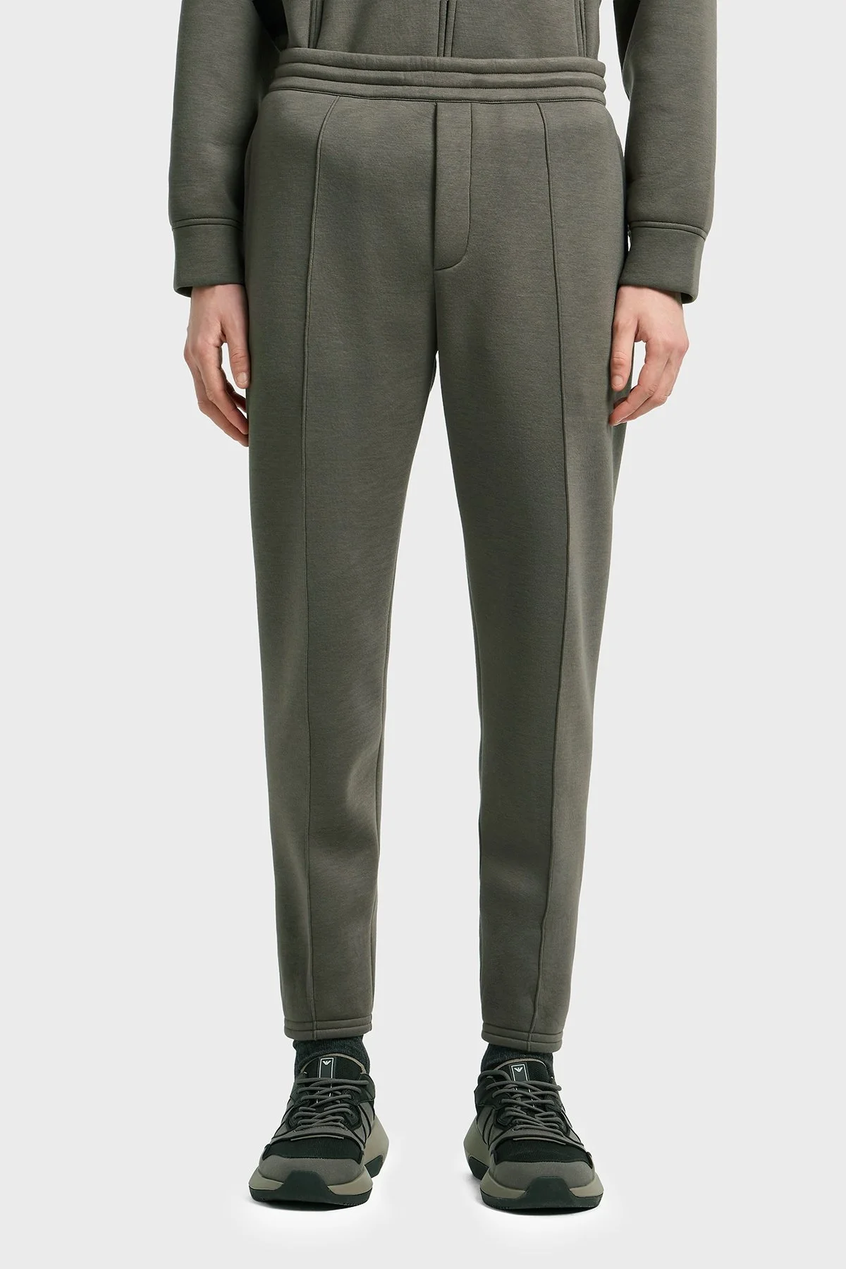 Emporio Armani Çimalı Regular Fit Normal Bel Jogger Erkek Pantolon EM003051 AF17545 U8143 HAKİ - 1