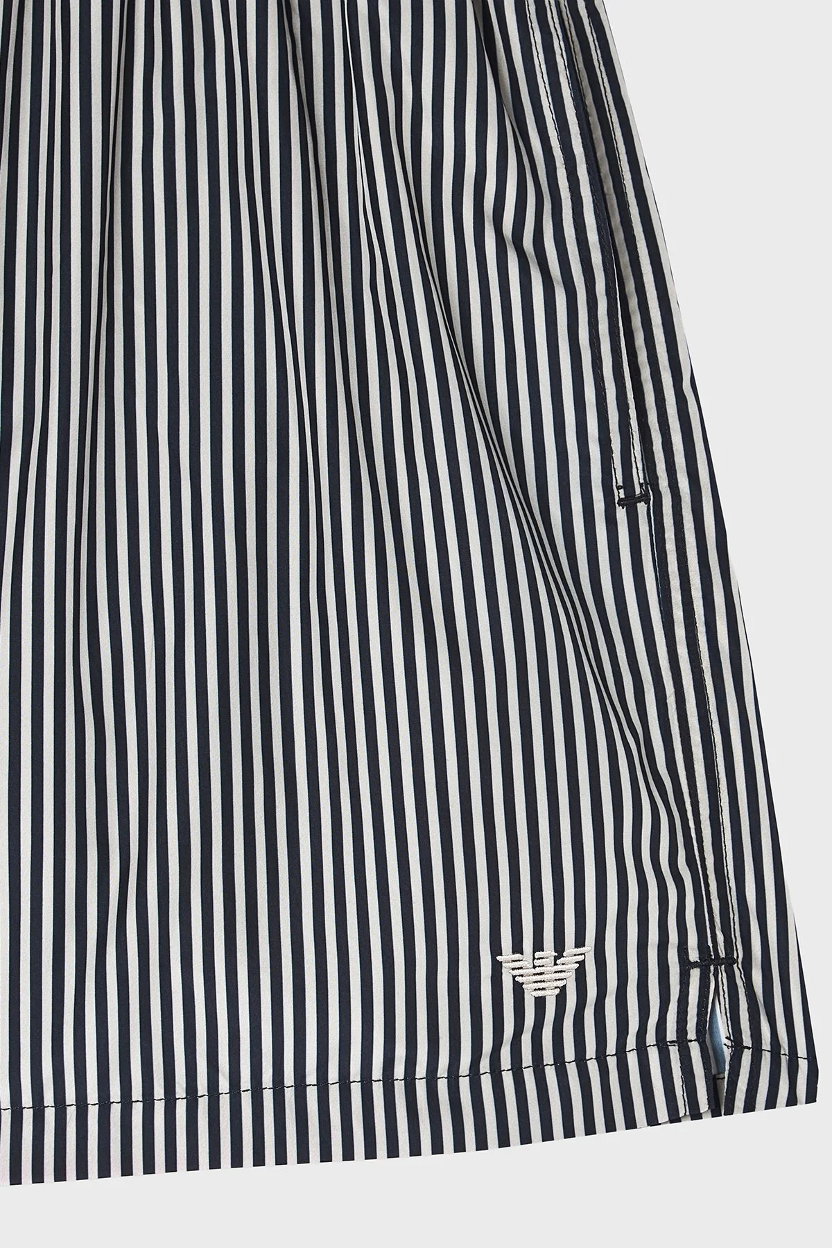 Emporio Armani Çizgili Erkek Mayo Short EM000583 AF20445 F1039 VİZON-SİYAH - 4