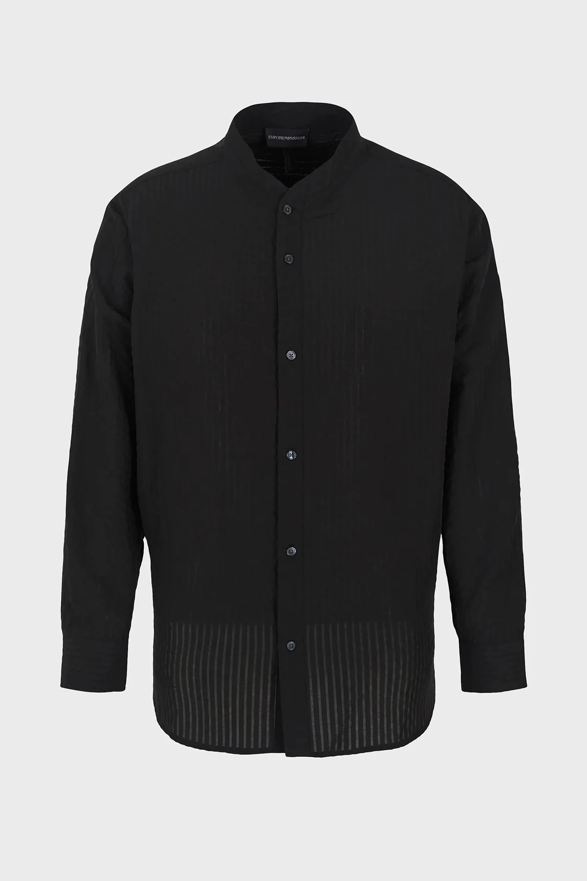 Emporio Armani Comfort Fit Hakim Yaka Gofre Erkek Gömlek 3D1CG8 1NTEZ 0999 SİYAH - 5