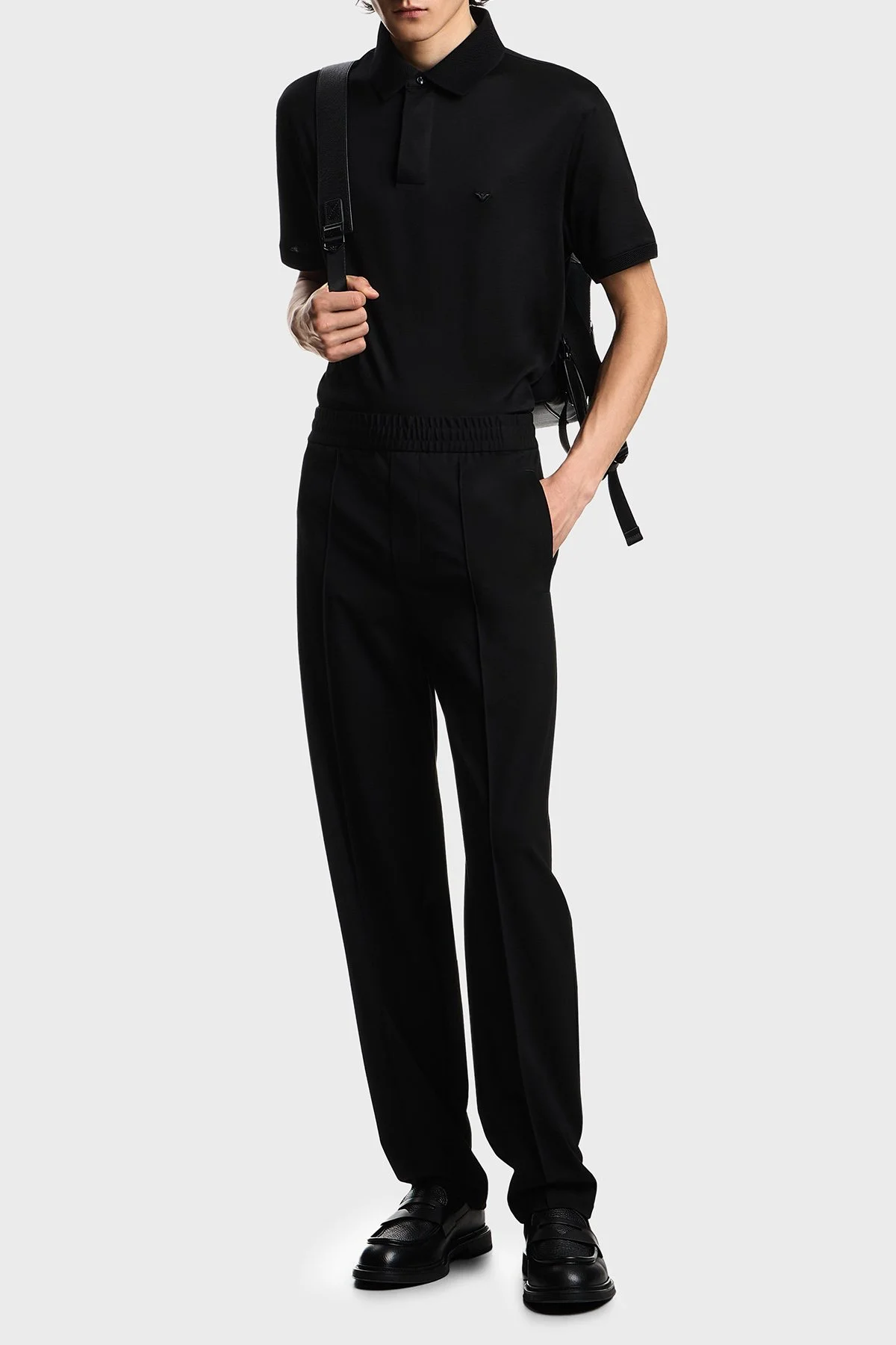 Emporio Armani Comfort Fit Yüksek Bel Düz Paça Erkek Pantolon EM004532 AF22865 UC001 SİYAH - 2