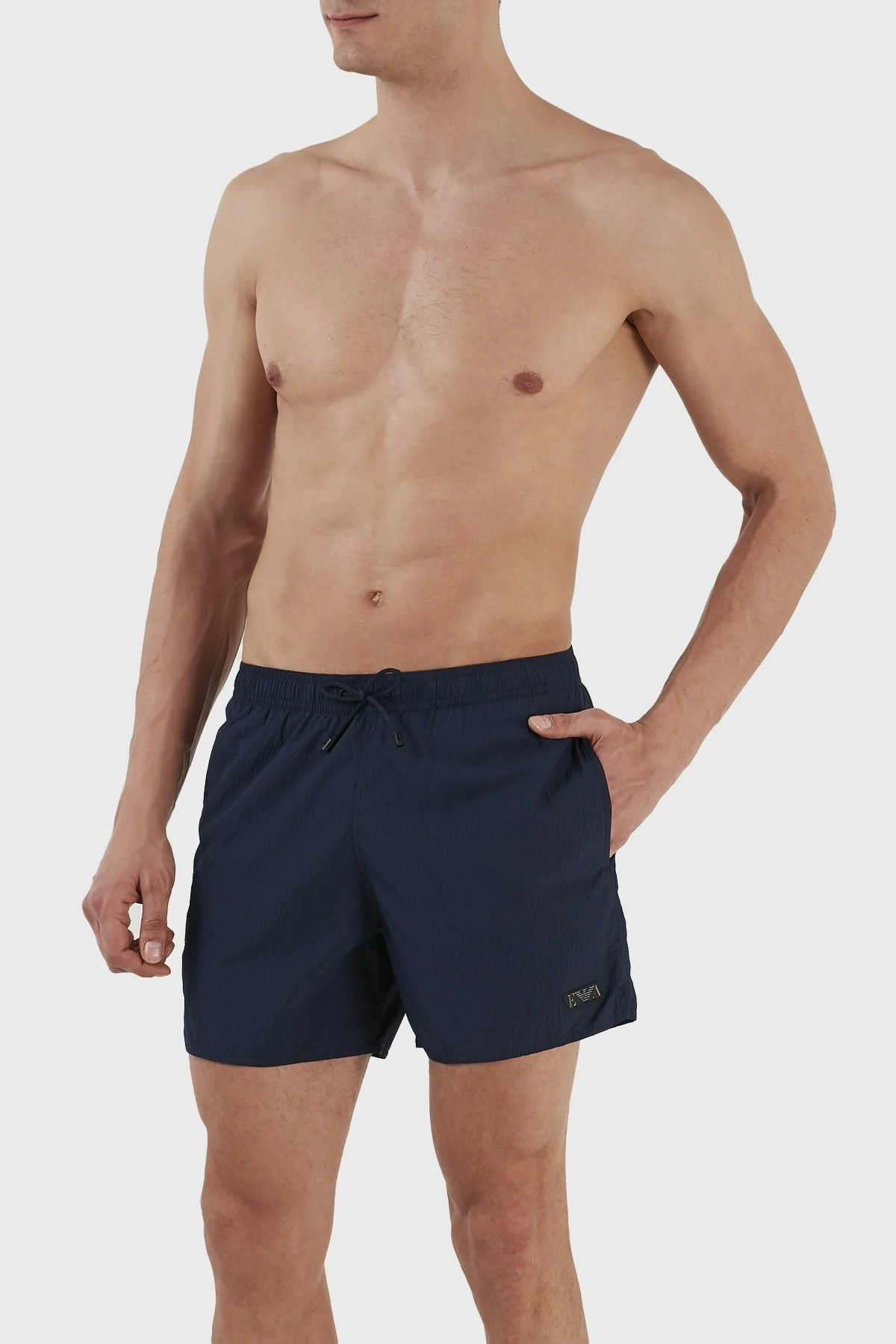 Emporio Armani Deniz Şortu Belden Bağlamalı Cepli Erkek Mayo Short 211740 3R419 06935 LACİVERT - 1